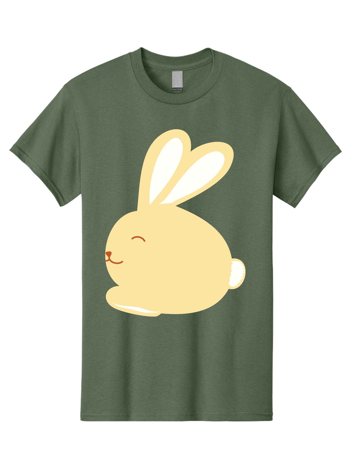 Cartoon-Bunny Men'S Graphic Tee, 100% Cotton, Comfortable Casual Summer Wear, Machine Washable, Cute Rabbit, Cartoon Character, Yellow Bunny, Fluffy Animal, Adorable Creature, Sweet Face, Kawaii Art Aac570 12