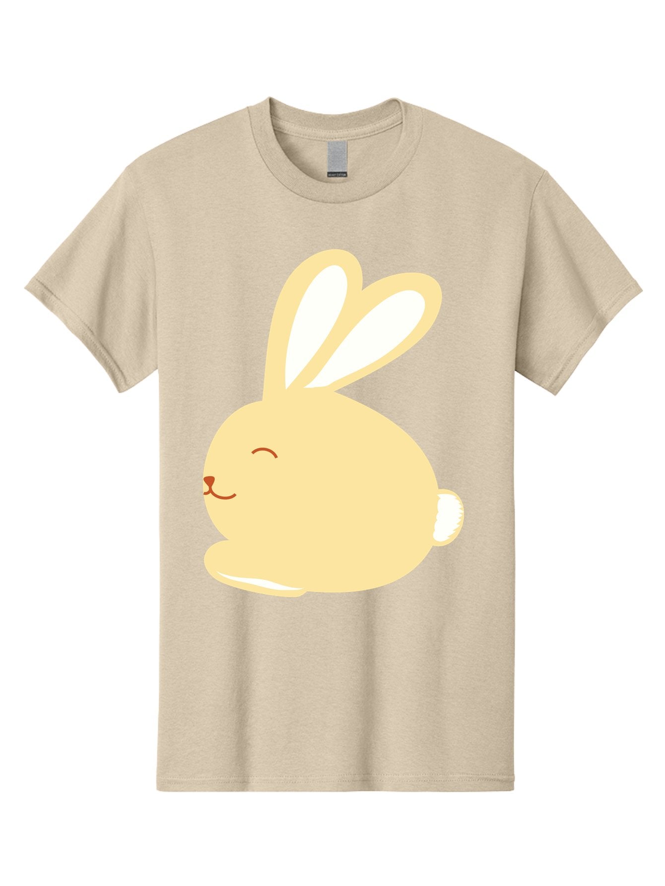 Cartoon-Bunny Men'S Graphic Tee, 100% Cotton, Comfortable Casual Summer Wear, Machine Washable, Cute Rabbit, Cartoon Character, Yellow Bunny, Fluffy Animal, Adorable Creature, Sweet Face, Kawaii Art Aac570 6