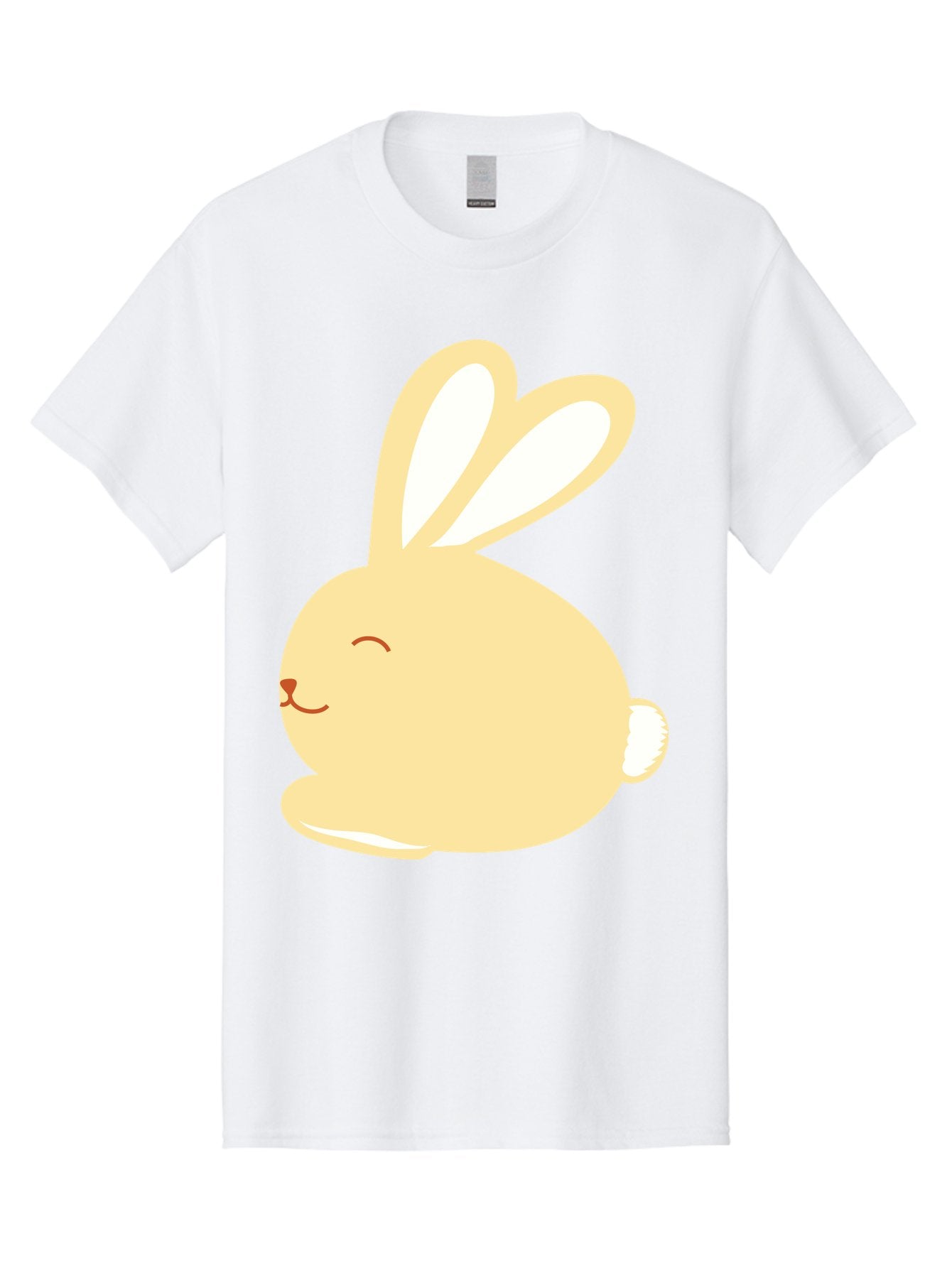 Cartoon-Bunny Men'S Graphic Tee, 100% Cotton, Comfortable Casual Summer Wear, Machine Washable, Cute Rabbit, Cartoon Character, Yellow Bunny, Fluffy Animal, Adorable Creature, Sweet Face, Kawaii Art Aac570 10