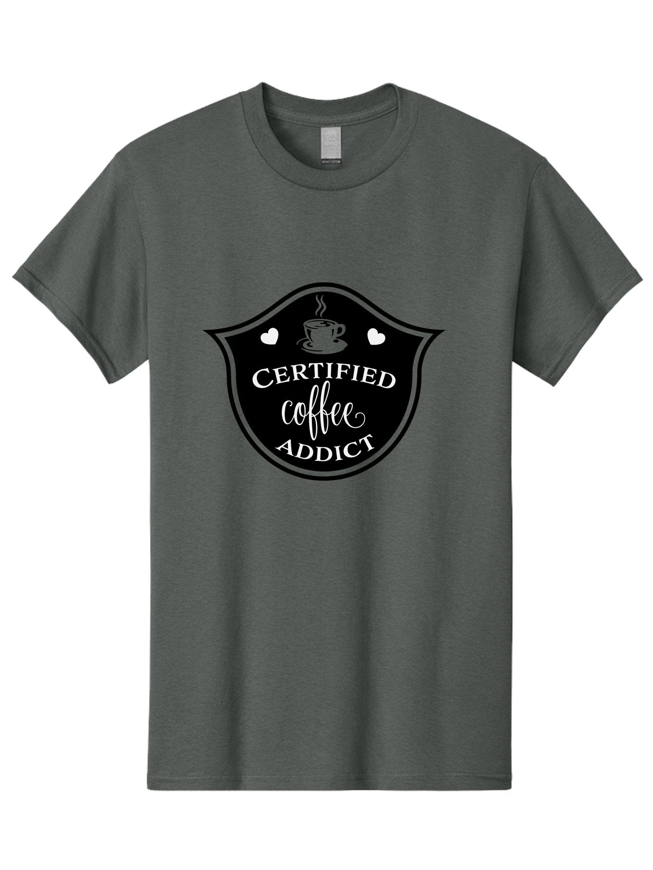 Certified-Coffee-Addict Men'S Graphic Tee, 100% Cotton, Comfortable Casual Summer Wear, Machine Washable, Coffee Lover, Coffee Addiction, Coffee Enthusiast, Coffee Culture, Caffeine Fix, Morning Coffee, Coffee Obsession Aac571 15