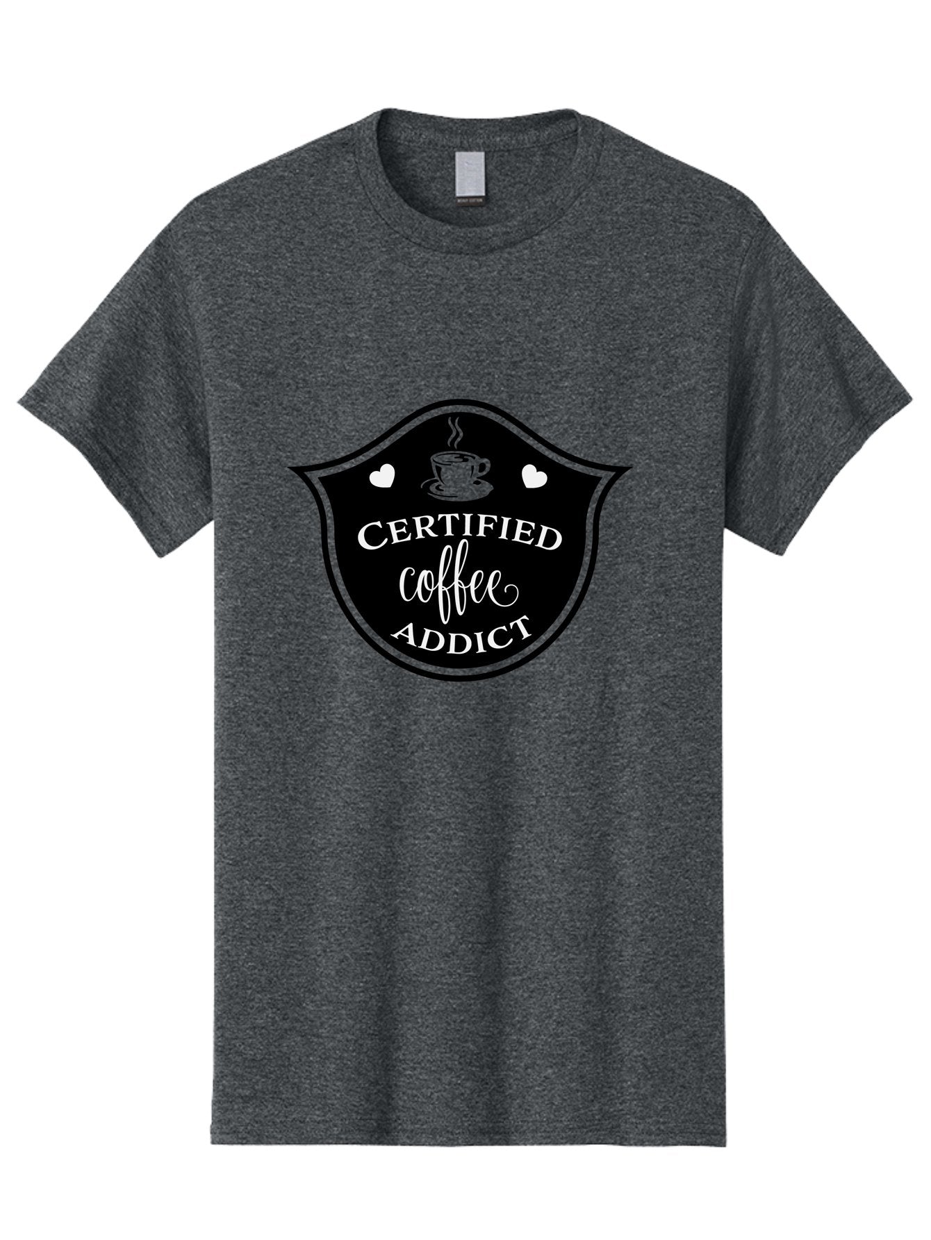 Certified-Coffee-Addict Men'S Graphic Tee, 100% Cotton, Comfortable Casual Summer Wear, Machine Washable, Coffee Lover, Coffee Addiction, Coffee Enthusiast, Coffee Culture, Caffeine Fix, Morning Coffee, Coffee Obsession Aac571 14