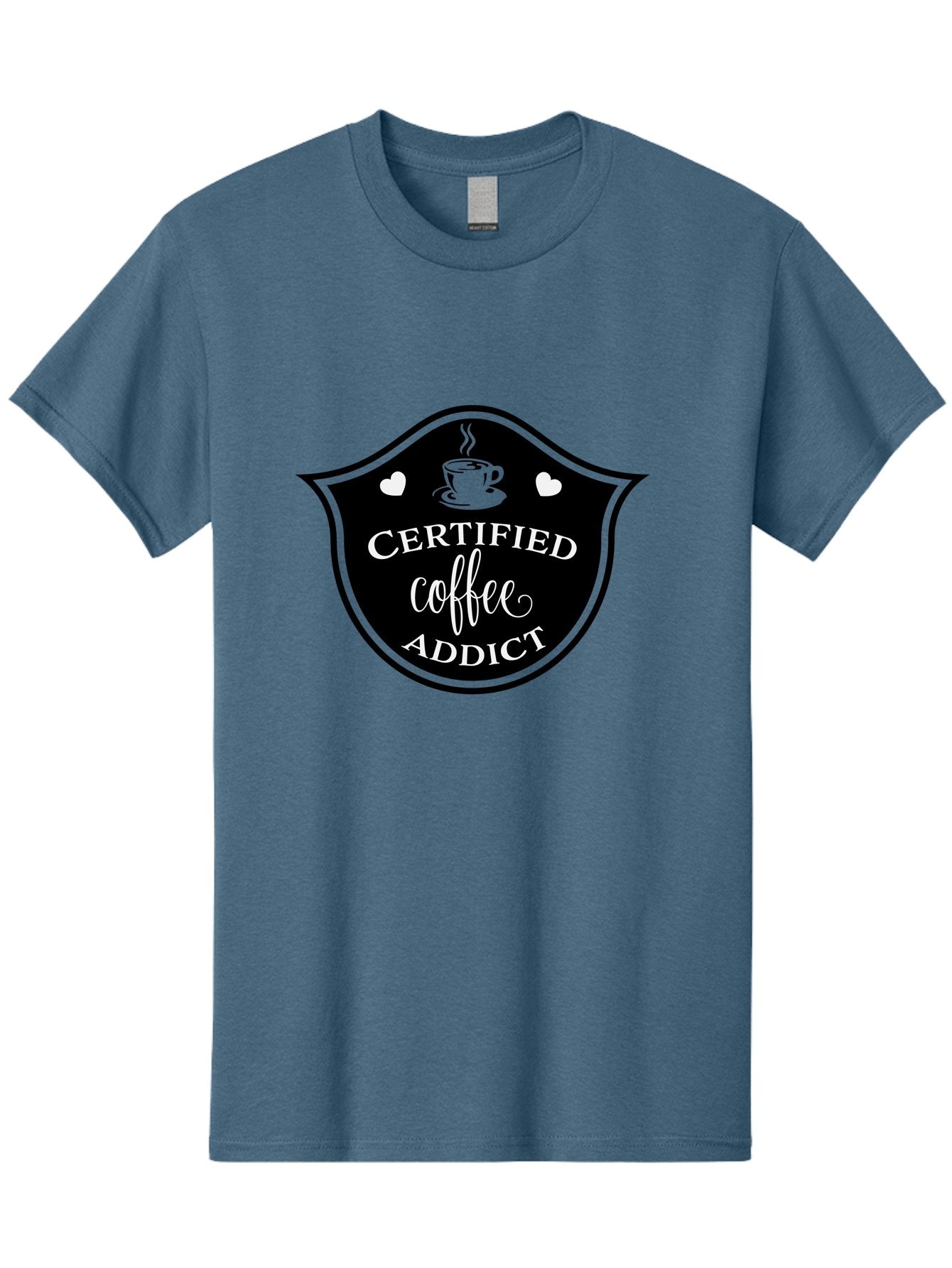 Certified-Coffee-Addict Men'S Graphic Tee, 100% Cotton, Comfortable Casual Summer Wear, Machine Washable, Coffee Lover, Coffee Addiction, Coffee Enthusiast, Coffee Culture, Caffeine Fix, Morning Coffee, Coffee Obsession Aac571 4