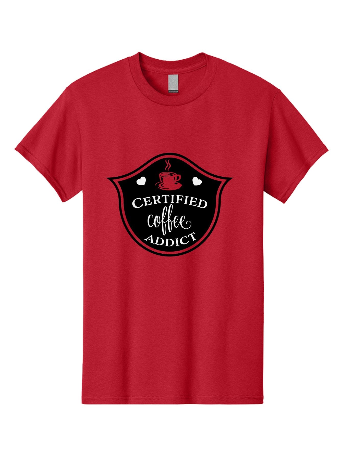 Certified-Coffee-Addict Men'S Graphic Tee, 100% Cotton, Comfortable Casual Summer Wear, Machine Washable, Coffee Lover, Coffee Addiction, Coffee Enthusiast, Coffee Culture, Caffeine Fix, Morning Coffee, Coffee Obsession Aac571 3