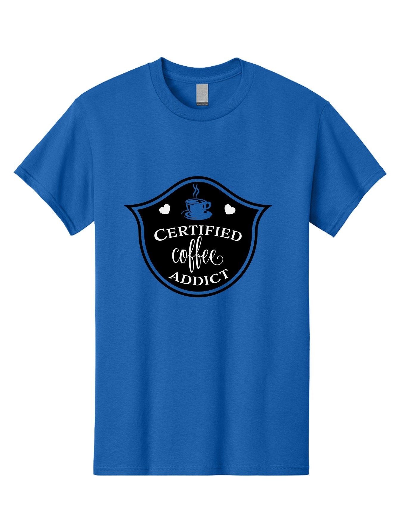 Certified-Coffee-Addict Men'S Graphic Tee, 100% Cotton, Comfortable Casual Summer Wear, Machine Washable, Coffee Lover, Coffee Addiction, Coffee Enthusiast, Coffee Culture, Caffeine Fix, Morning Coffee, Coffee Obsession Aac571 12