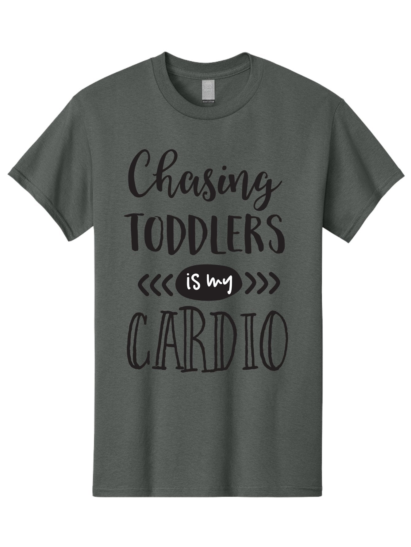 Chasing-Toddlers-Is-My-Cardio Men'S Graphic Tee, 100% Cotton, Comfortable Casual Summer Wear, Machine Washable, Funny Parenting Quote, Mom Life, Humor, Cardio Workout, Chasing Toddlers, Parenting Humor, Mom Jokes, Fitness, Active Parenting, Aac573 10