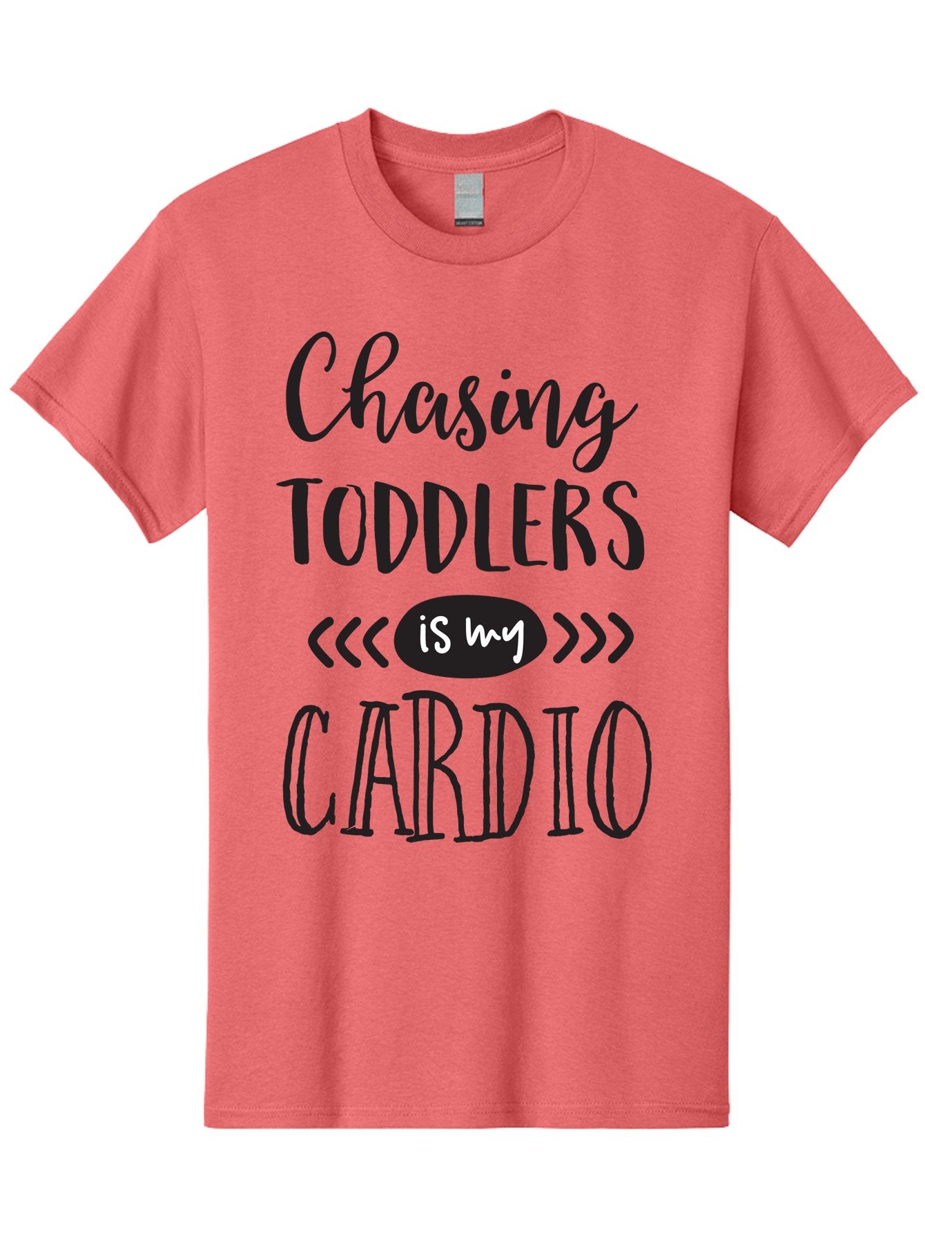 Chasing-Toddlers-Is-My-Cardio Men'S Graphic Tee, 100% Cotton, Comfortable Casual Summer Wear, Machine Washable, Funny Parenting Quote, Mom Life, Humor, Cardio Workout, Chasing Toddlers, Parenting Humor, Mom Jokes, Fitness, Active Parenting, Aac573 5