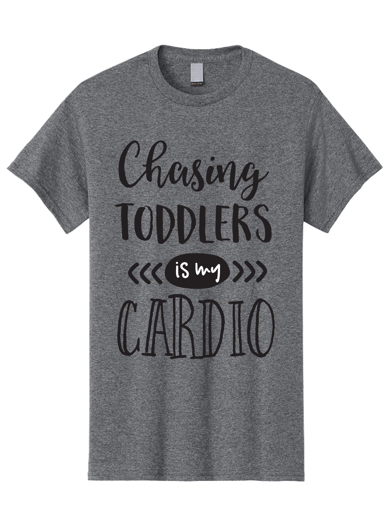 Chasing-Toddlers-Is-My-Cardio Men'S Graphic Tee, 100% Cotton, Comfortable Casual Summer Wear, Machine Washable, Funny Parenting Quote, Mom Life, Humor, Cardio Workout, Chasing Toddlers, Parenting Humor, Mom Jokes, Fitness, Active Parenting, Aac573 11
