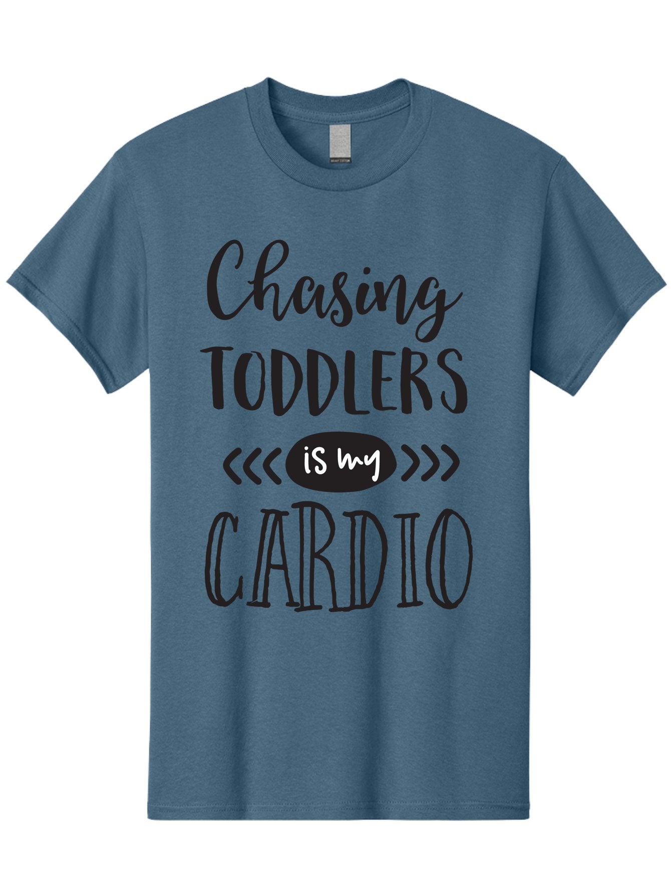 Chasing-Toddlers-Is-My-Cardio Men'S Graphic Tee, 100% Cotton, Comfortable Casual Summer Wear, Machine Washable, Funny Parenting Quote, Mom Life, Humor, Cardio Workout, Chasing Toddlers, Parenting Humor, Mom Jokes, Fitness, Active Parenting, Aac573