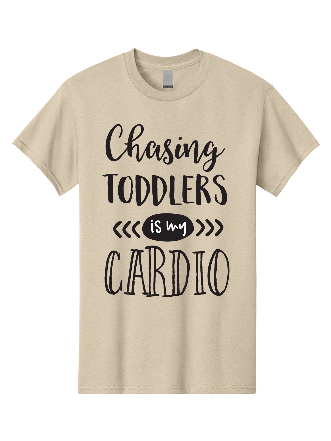 Chasing-Toddlers-Is-My-Cardio Men'S Graphic Tee, 100% Cotton, Comfortable Casual Summer Wear, Machine Washable, Funny Parenting Quote, Mom Life, Humor, Cardio Workout, Chasing Toddlers, Parenting Humor, Mom Jokes, Fitness, Active Parenting, Aac573 14
