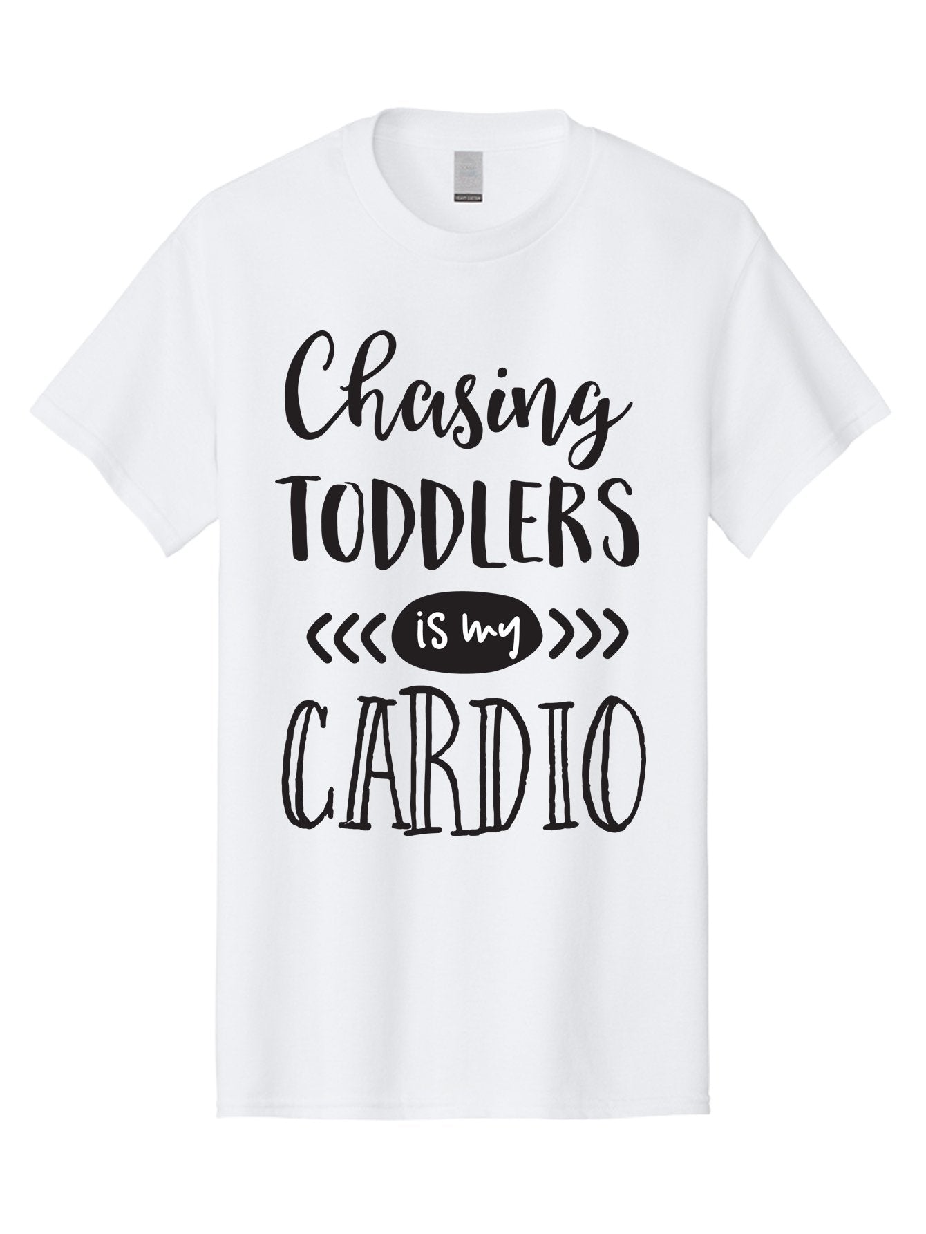 Chasing-Toddlers-Is-My-Cardio Men'S Graphic Tee, 100% Cotton, Comfortable Casual Summer Wear, Machine Washable, Funny Parenting Quote, Mom Life, Humor, Cardio Workout, Chasing Toddlers, Parenting Humor, Mom Jokes, Fitness, Active Parenting, Aac573 12