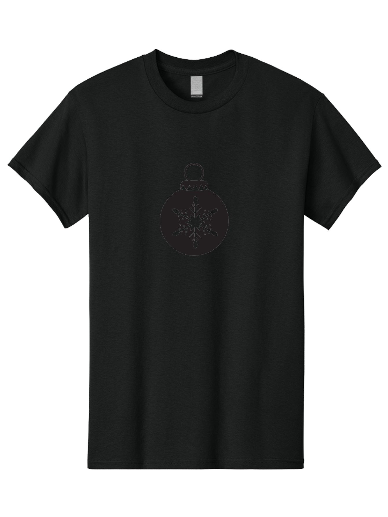 Christmas-Bauble Men'S Graphic Tee, 100% Cotton, Comfortable Casual Summer Wear, Machine Washable, Christmas Decoration, Festive Symbol, Snowflake Design, Holiday Ornament, Black And Green, Winter Wonderland Theme, Seasonal Graphic, Aac576 27
