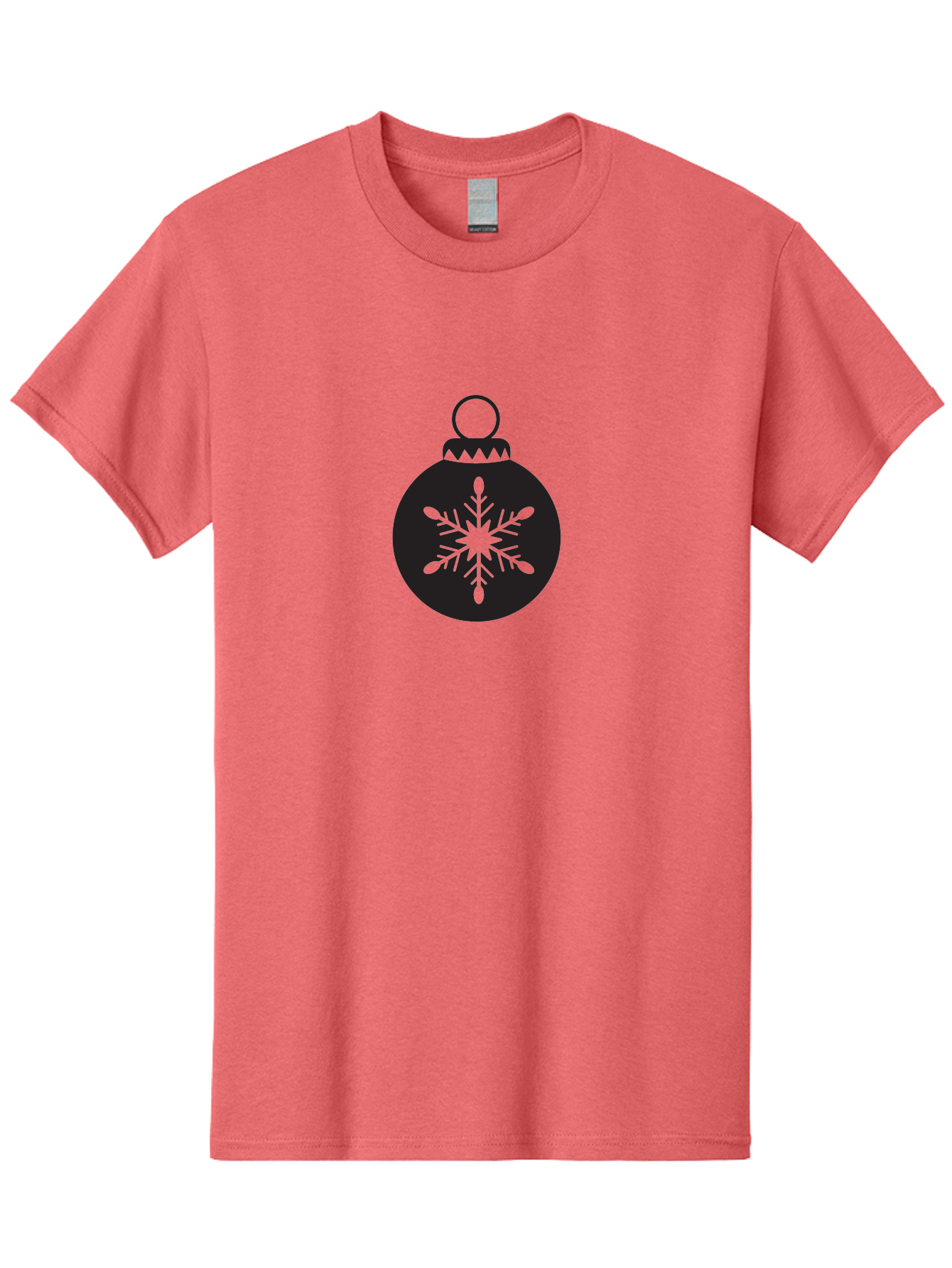 Christmas-Bauble Men'S Graphic Tee, 100% Cotton, Comfortable Casual Summer Wear, Machine Washable, Christmas Decoration, Festive Symbol, Snowflake Design, Holiday Ornament, Black And Green, Winter Wonderland Theme, Seasonal Graphic, Aac576 25