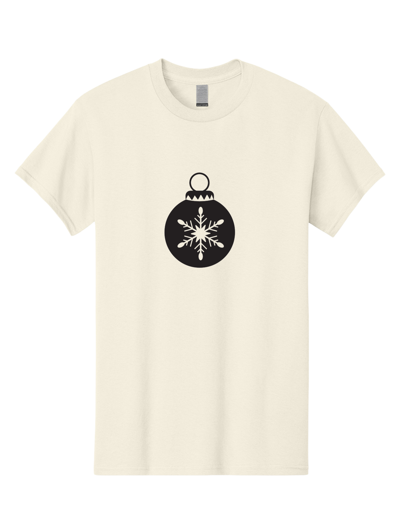 Christmas-Bauble Men'S Graphic Tee, 100% Cotton, Comfortable Casual Summer Wear, Machine Washable, Christmas Decoration, Festive Symbol, Snowflake Design, Holiday Ornament, Black And Green, Winter Wonderland Theme, Seasonal Graphic, Aac576 29
