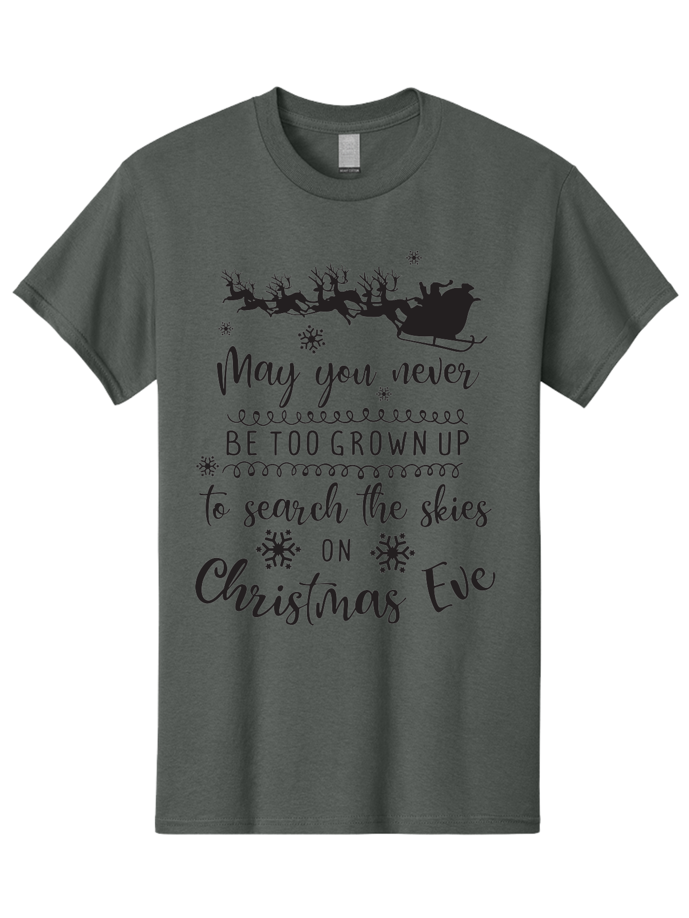 Christmas-Eve Men'S Graphic Tee, 100% Cotton, Comfortable Casual Summer Wear, Machine Washable, Christmas Eve Wish, Santa Claus, Sleigh Ride, Reindeer, Festive Quote, Holiday Magic, Winter Wonderland, Christmas Magic, Santa'S Sleigh Aac581 17
