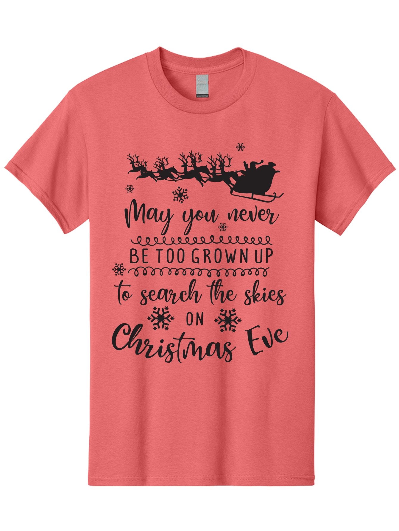 Christmas-Eve Men'S Graphic Tee, 100% Cotton, Comfortable Casual Summer Wear, Machine Washable, Christmas Eve Wish, Santa Claus, Sleigh Ride, Reindeer, Festive Quote, Holiday Magic, Winter Wonderland, Christmas Magic, Santa'S Sleigh Aac581 5