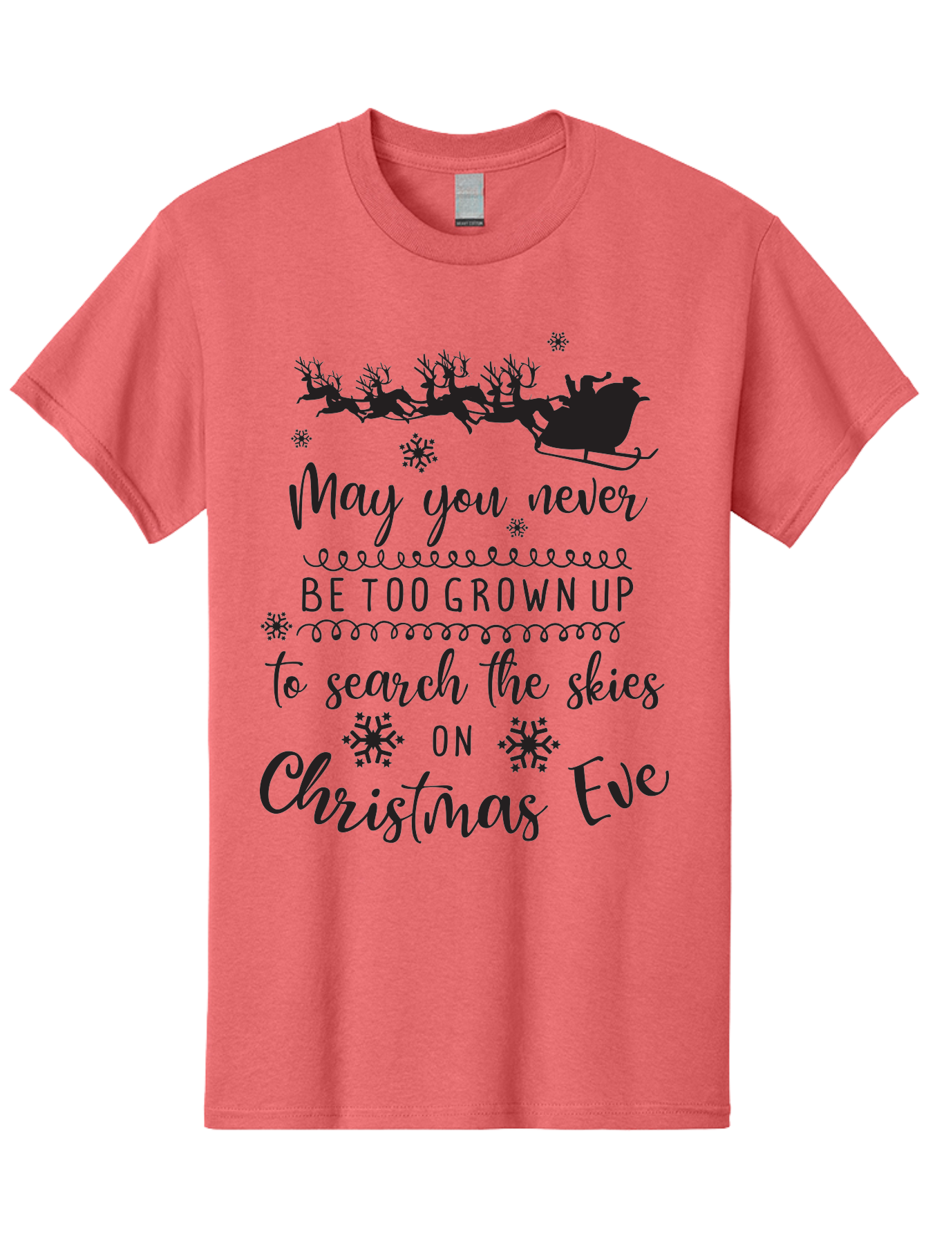 Christmas-Eve Men'S Graphic Tee, 100% Cotton, Comfortable Casual Summer Wear, Machine Washable, Christmas Eve Wish, Santa Claus, Sleigh Ride, Reindeer, Festive Quote, Holiday Magic, Winter Wonderland, Christmas Magic, Santa'S Sleigh Aac581 15