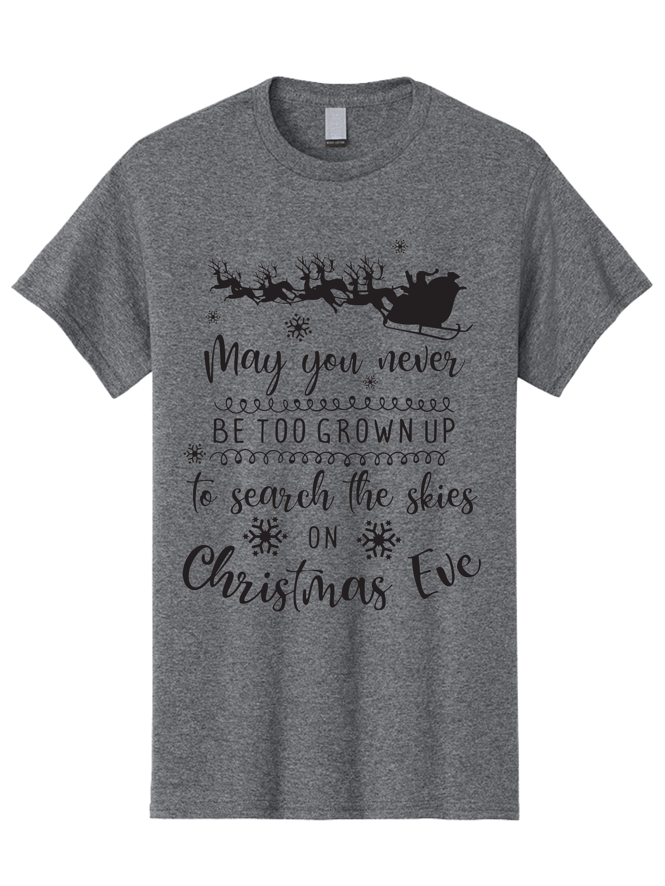 Christmas-Eve Men'S Graphic Tee, 100% Cotton, Comfortable Casual Summer Wear, Machine Washable, Christmas Eve Wish, Santa Claus, Sleigh Ride, Reindeer, Festive Quote, Holiday Magic, Winter Wonderland, Christmas Magic, Santa'S Sleigh Aac581 9