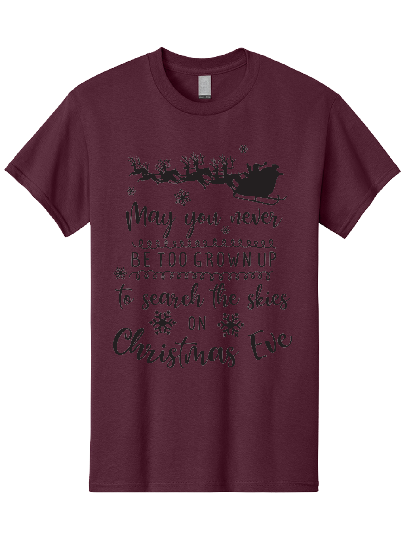 Christmas-Eve Men'S Graphic Tee, 100% Cotton, Comfortable Casual Summer Wear, Machine Washable, Christmas Eve Wish, Santa Claus, Sleigh Ride, Reindeer, Festive Quote, Holiday Magic, Winter Wonderland, Christmas Magic, Santa'S Sleigh Aac581 25
