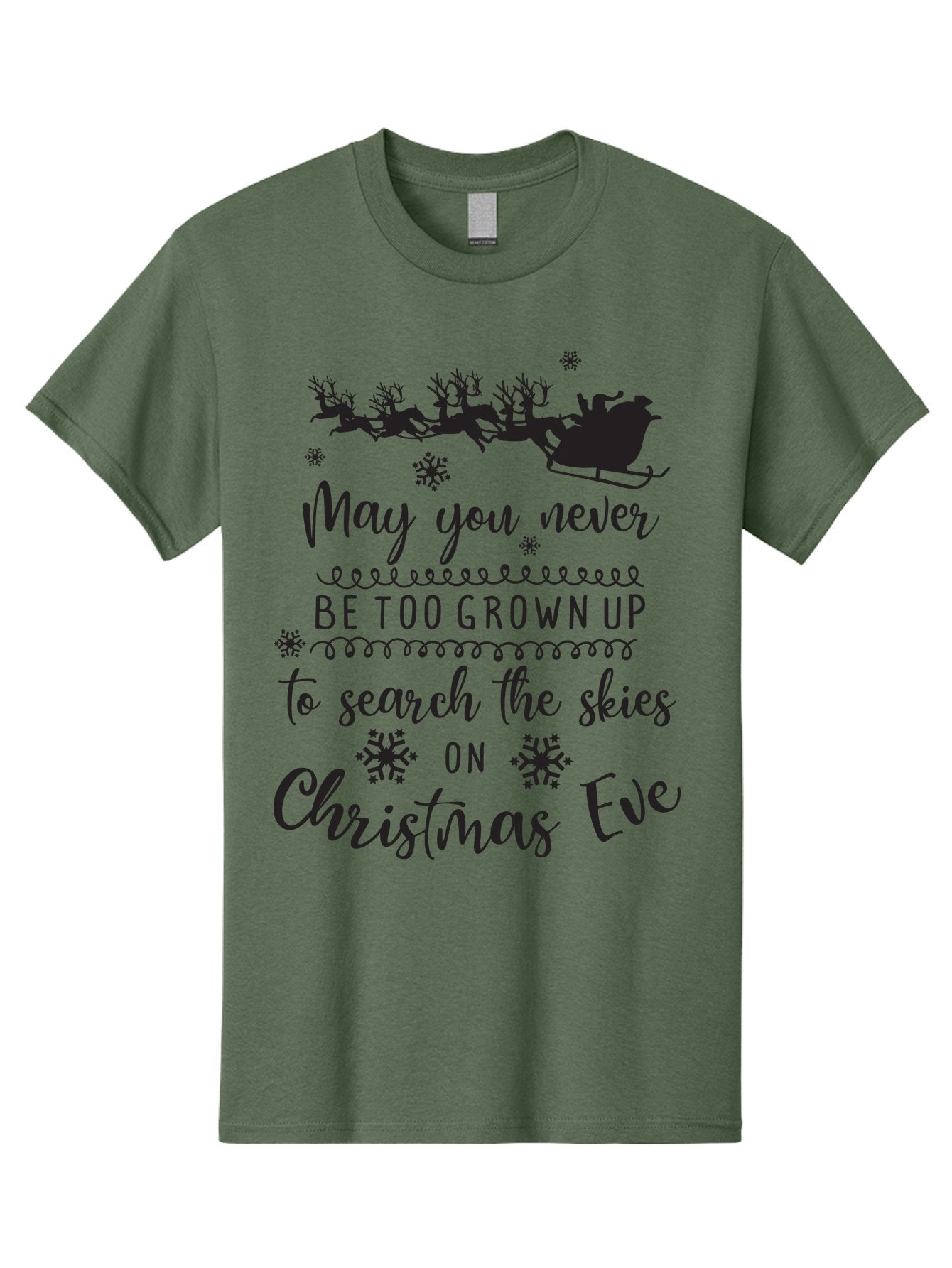 Christmas-Eve Men'S Graphic Tee, 100% Cotton, Comfortable Casual Summer Wear, Machine Washable, Christmas Eve Wish, Santa Claus, Sleigh Ride, Reindeer, Festive Quote, Holiday Magic, Winter Wonderland, Christmas Magic, Santa'S Sleigh Aac581 6