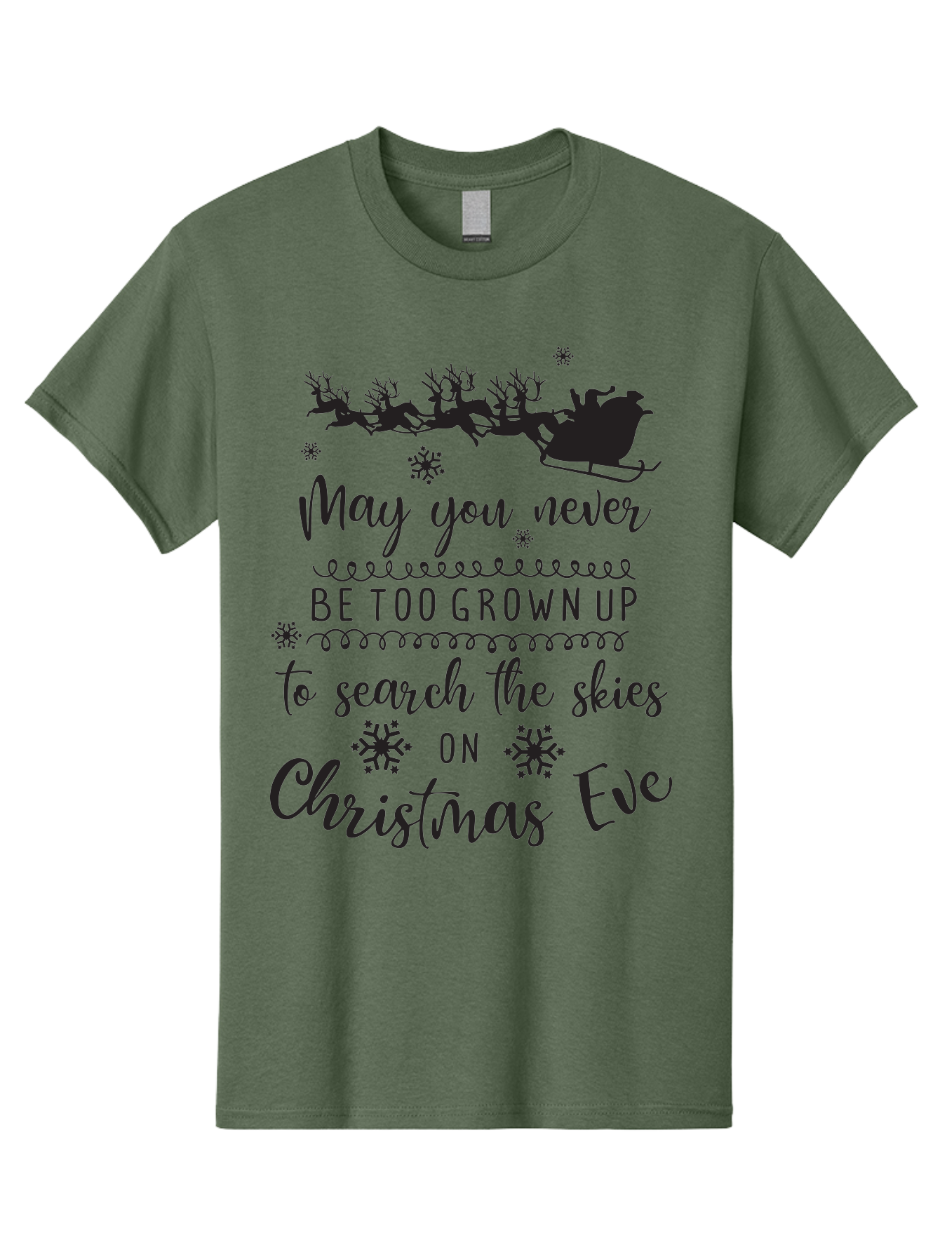 Christmas-Eve Men'S Graphic Tee, 100% Cotton, Comfortable Casual Summer Wear, Machine Washable, Christmas Eve Wish, Santa Claus, Sleigh Ride, Reindeer, Festive Quote, Holiday Magic, Winter Wonderland, Christmas Magic, Santa'S Sleigh Aac581 13