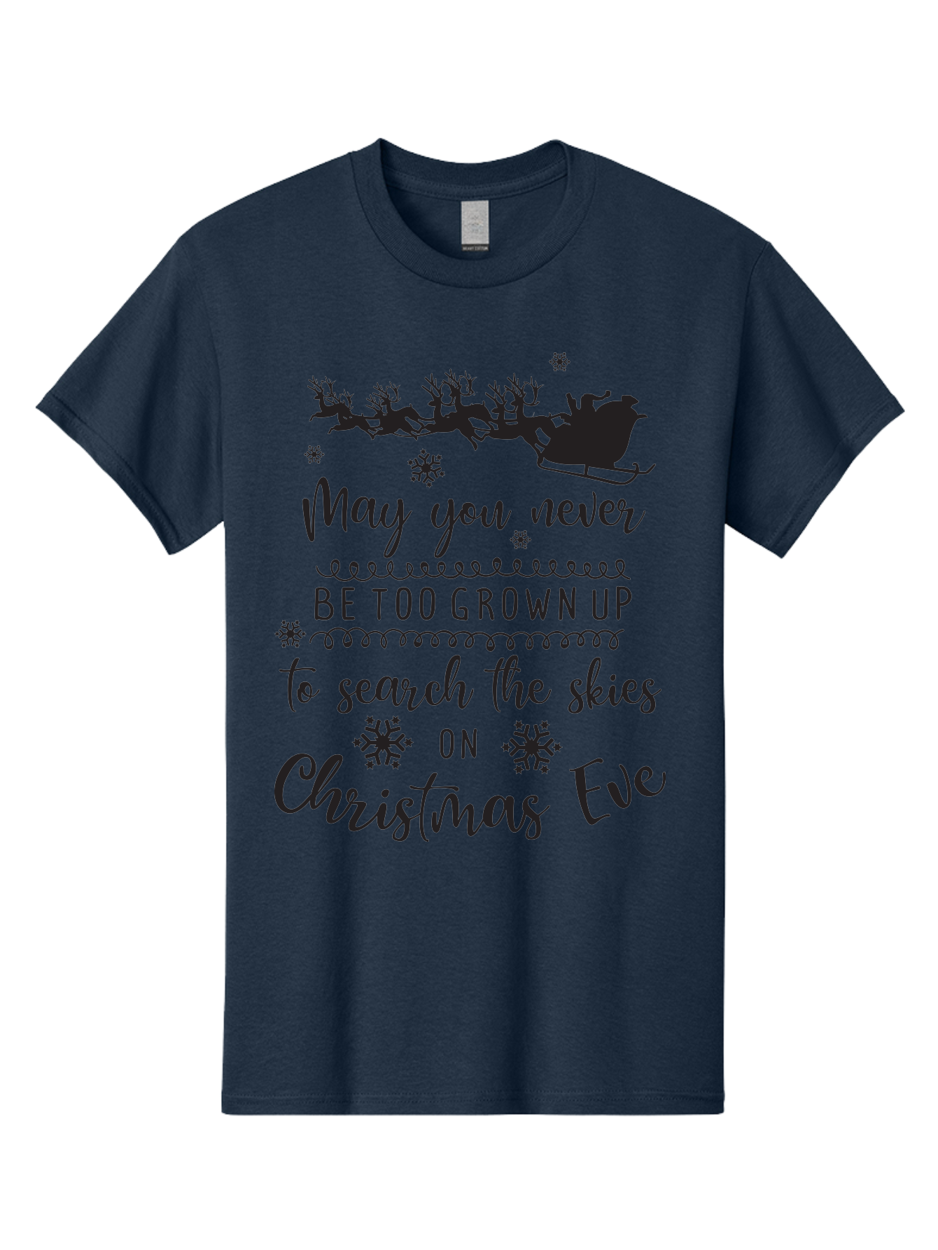 Christmas-Eve Men'S Graphic Tee, 100% Cotton, Comfortable Casual Summer Wear, Machine Washable, Christmas Eve Wish, Santa Claus, Sleigh Ride, Reindeer, Festive Quote, Holiday Magic, Winter Wonderland, Christmas Magic, Santa'S Sleigh Aac581 29