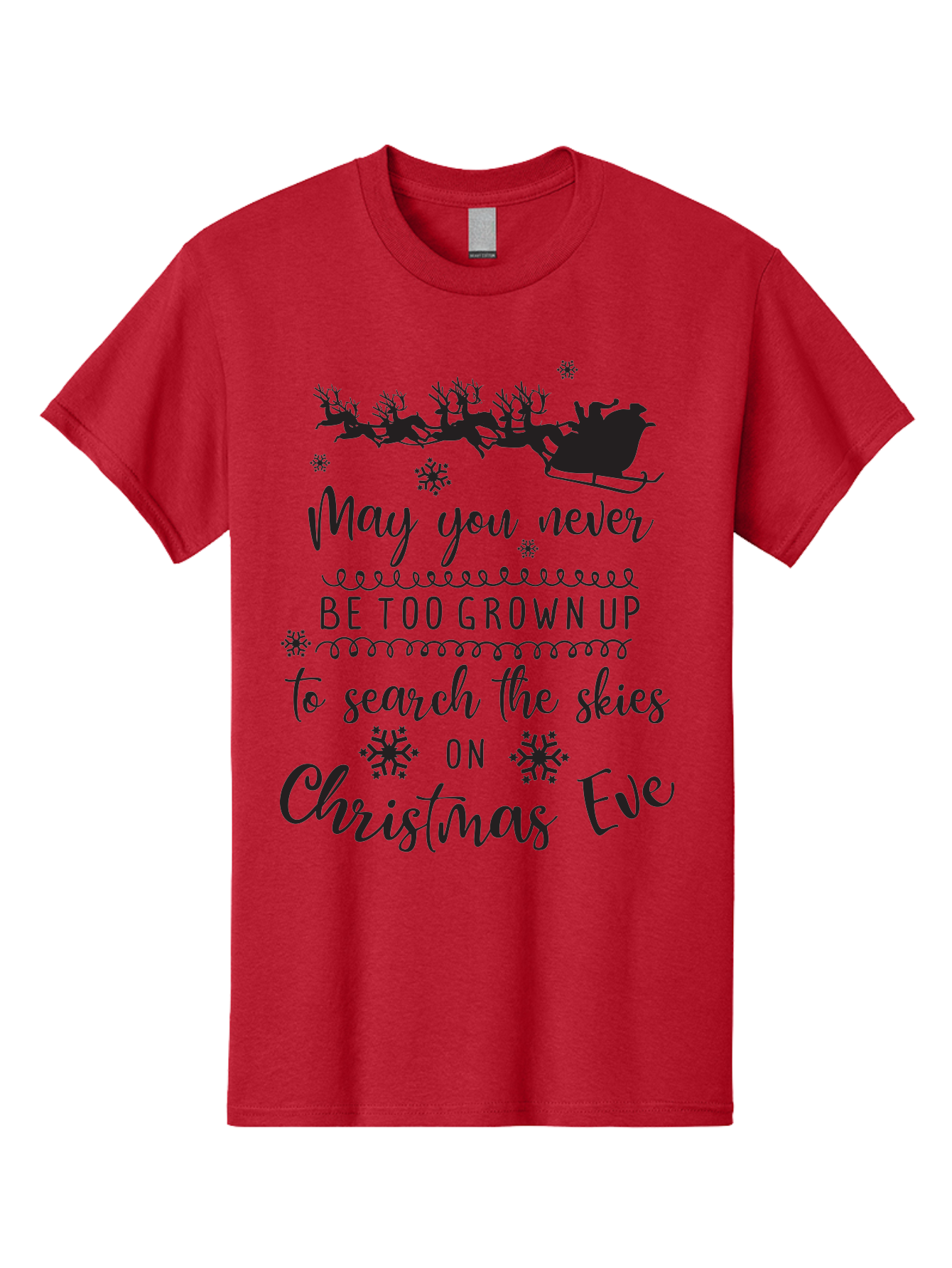 Christmas-Eve Men'S Graphic Tee, 100% Cotton, Comfortable Casual Summer Wear, Machine Washable, Christmas Eve Wish, Santa Claus, Sleigh Ride, Reindeer, Festive Quote, Holiday Magic, Winter Wonderland, Christmas Magic, Santa'S Sleigh Aac581 27
