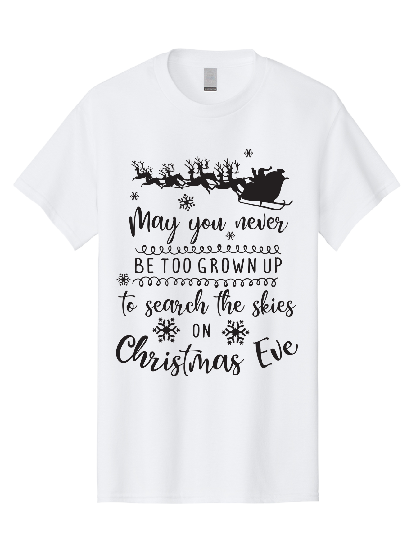 Christmas-Eve Men'S Graphic Tee, 100% Cotton, Comfortable Casual Summer Wear, Machine Washable, Christmas Eve Wish, Santa Claus, Sleigh Ride, Reindeer, Festive Quote, Holiday Magic, Winter Wonderland, Christmas Magic, Santa'S Sleigh Aac581 5