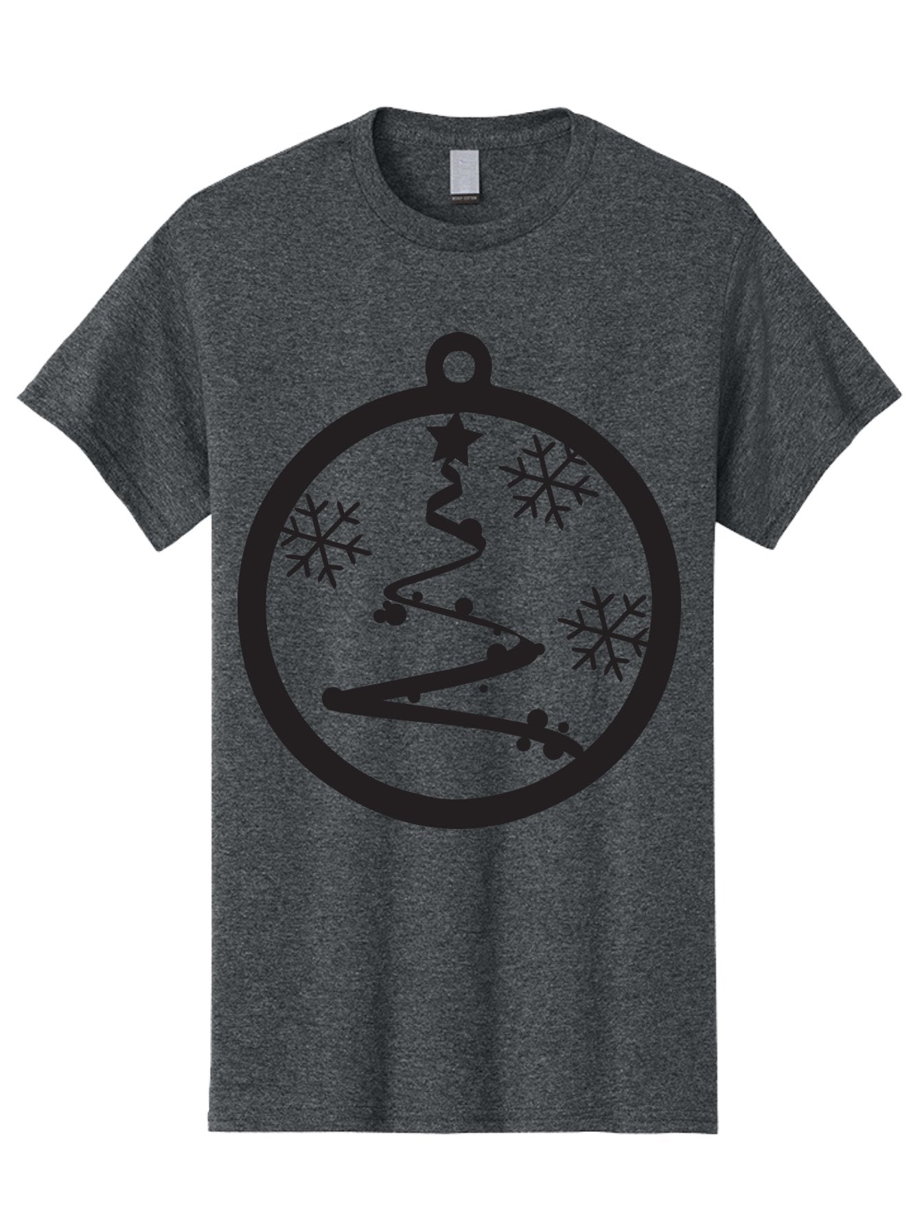 Christmas-Ornament-1 Men'S Graphic Tee, 100% Cotton, Comfortable Casual Summer Wear, Machine Washable, Christmas Tree, Snowflakes, Winter Decoration, Festive Symbol, Holiday Ornaments, Christmas Decor, Tree Silhouette, Star On Top, Aac582 4