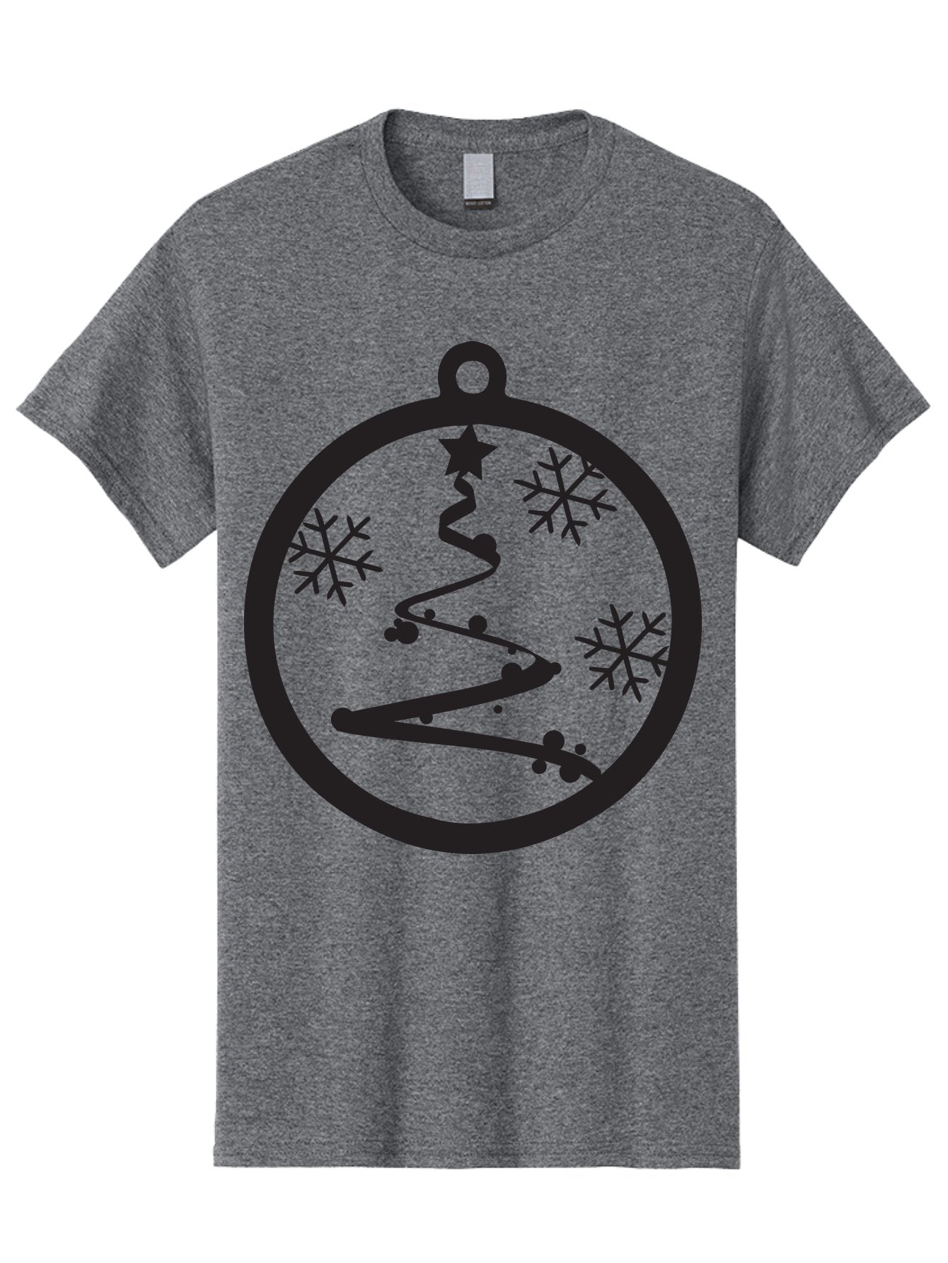 Christmas-Ornament-1 Men'S Graphic Tee, 100% Cotton, Comfortable Casual Summer Wear, Machine Washable, Christmas Tree, Snowflakes, Winter Decoration, Festive Symbol, Holiday Ornaments, Christmas Decor, Tree Silhouette, Star On Top, Aac582 15