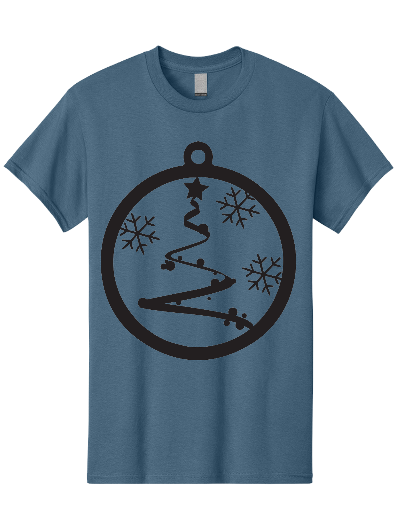 Christmas-Ornament-1 Men'S Graphic Tee, 100% Cotton, Comfortable Casual Summer Wear, Machine Washable, Christmas Tree, Snowflakes, Winter Decoration, Festive Symbol, Holiday Ornaments, Christmas Decor, Tree Silhouette, Star On Top, Aac582 11