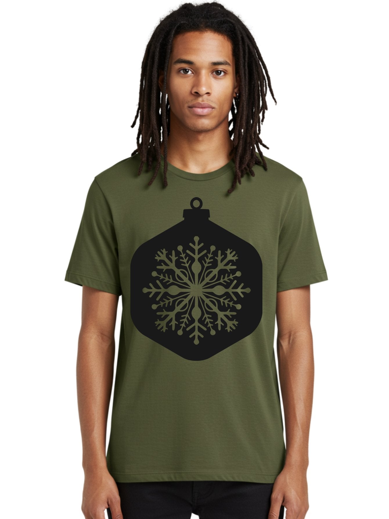 Christmas-Ornament-Snowflake Men'S Graphic Tee, 100% Cotton, Comfortable Casual Summer Wear, Machine Washable, Christmas Ornament, Snowflake Design, Festive Decor, Holiday Symbol, Winter Wonderland, Seasonal Charm, Elegant Pattern, Aac583 17