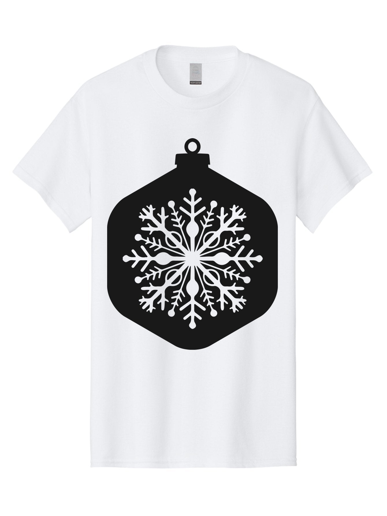 Christmas-Ornament-Snowflake Men'S Graphic Tee, 100% Cotton, Comfortable Casual Summer Wear, Machine Washable, Christmas Ornament, Snowflake Design, Festive Decor, Holiday Symbol, Winter Wonderland, Seasonal Charm, Elegant Pattern, Aac583 4