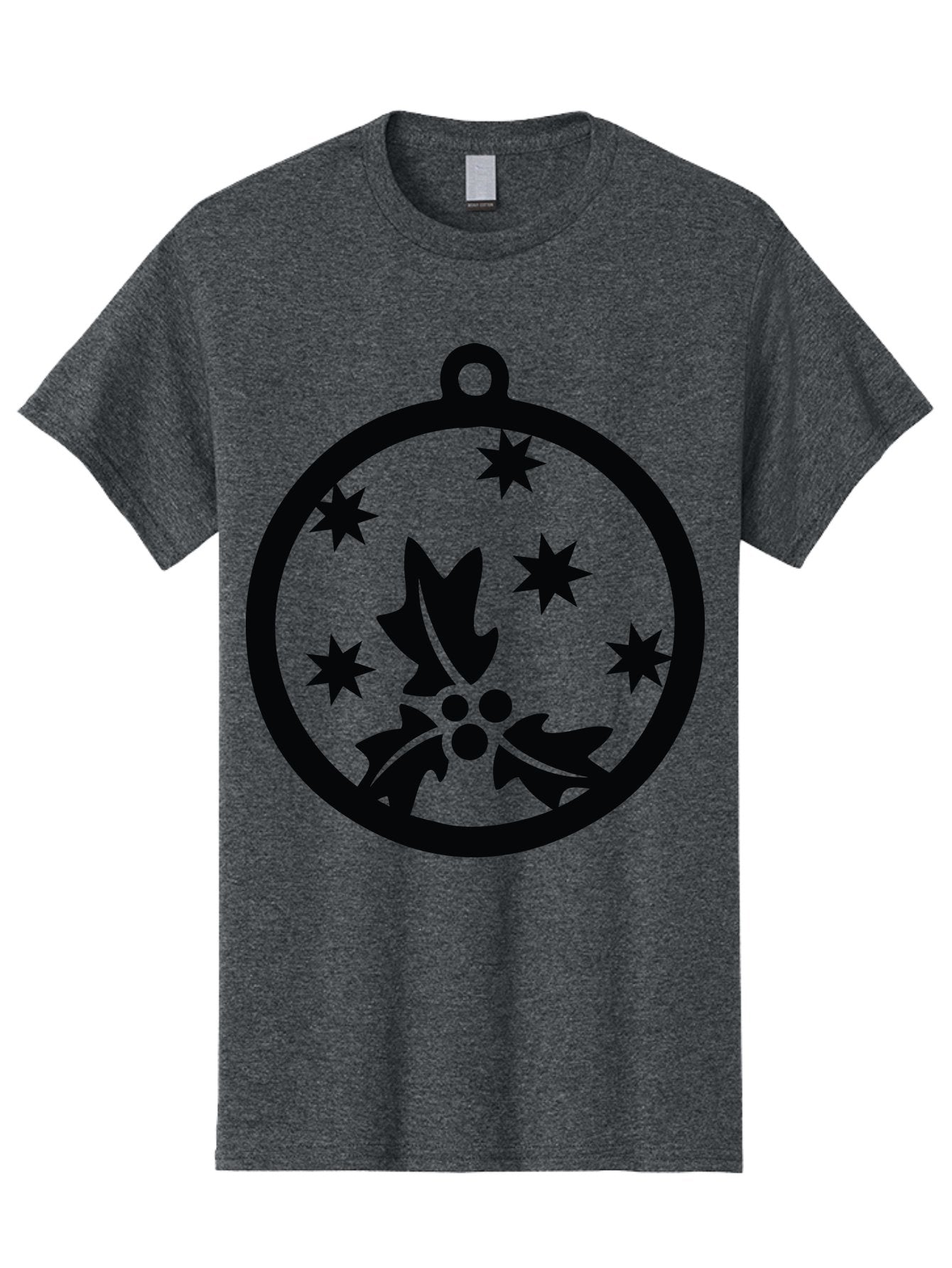 Christmas-Ornament Men'S Graphic Tee, 100% Cotton, Comfortable Casual Summer Wear, Machine Washable, Christmas Bauble, Holly Decoration, Festive Stars, Holiday Ornament, Seasonal Design, Winter Decor, Christmas Symbol Aac584 3