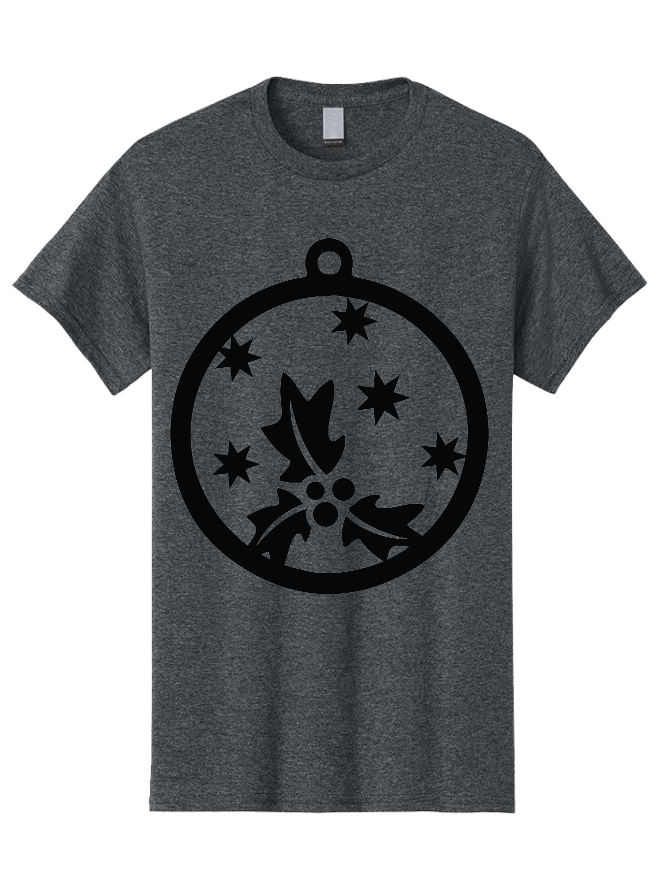 Christmas-Ornament Men'S Graphic Tee, 100% Cotton, Comfortable Casual Summer Wear, Machine Washable, Christmas Bauble, Holly Decoration, Festive Stars, Holiday Ornament, Seasonal Design, Winter Decor, Christmas Symbol Aac584 17