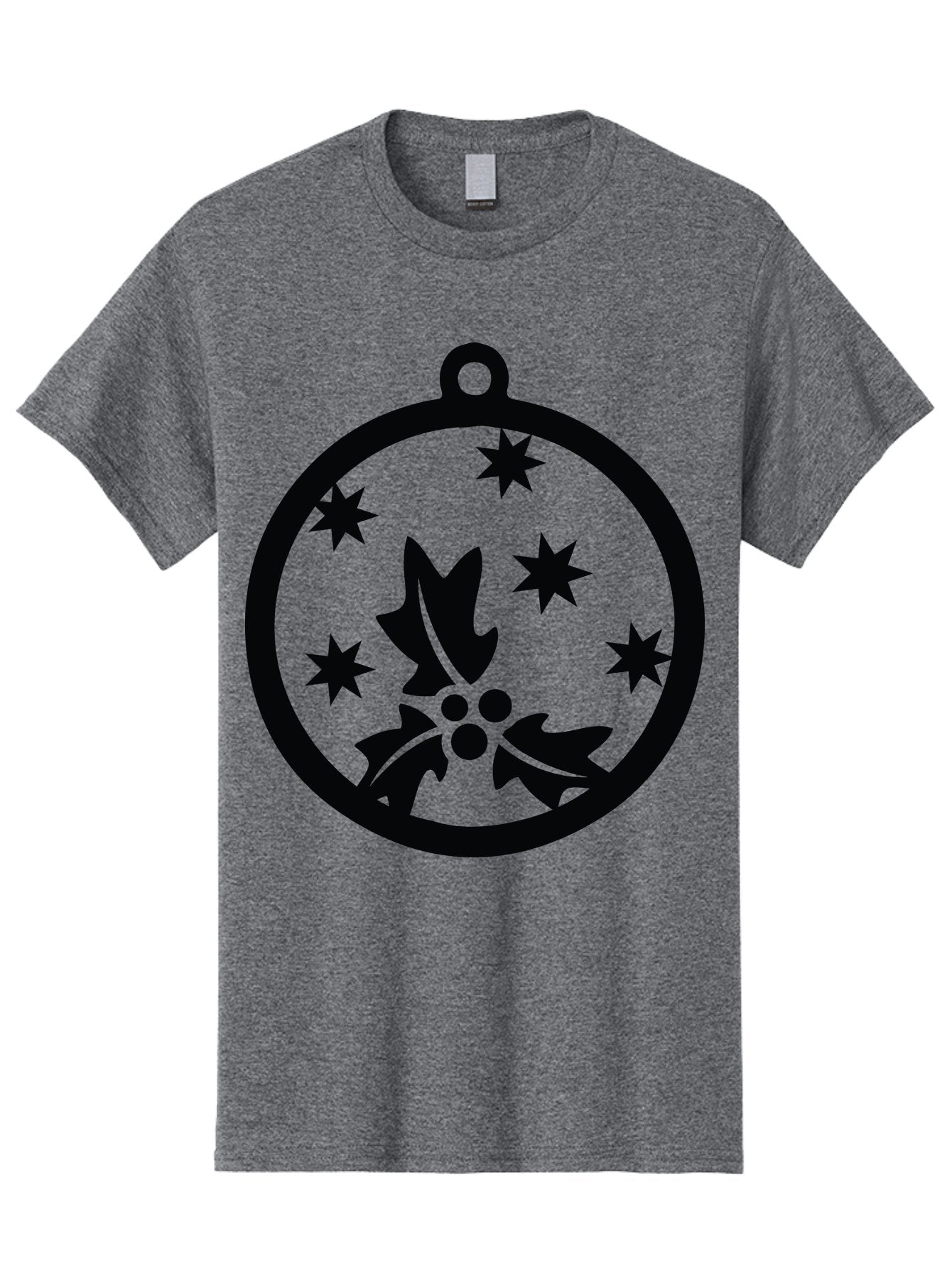 Christmas-Ornament Men'S Graphic Tee, 100% Cotton, Comfortable Casual Summer Wear, Machine Washable, Christmas Bauble, Holly Decoration, Festive Stars, Holiday Ornament, Seasonal Design, Winter Decor, Christmas Symbol Aac584 13