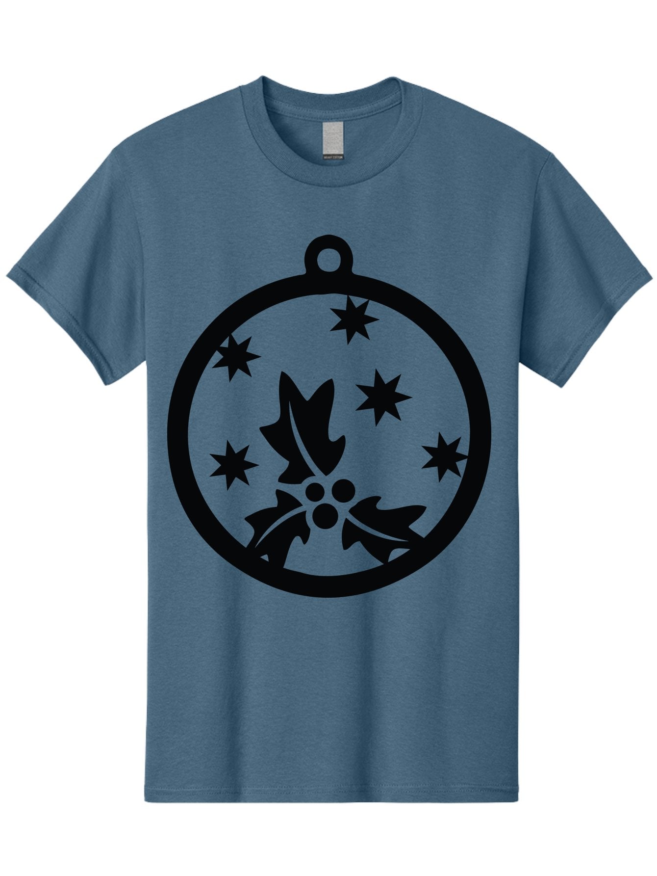 Christmas-Ornament Men'S Graphic Tee, 100% Cotton, Comfortable Casual Summer Wear, Machine Washable, Christmas Bauble, Holly Decoration, Festive Stars, Holiday Ornament, Seasonal Design, Winter Decor, Christmas Symbol Aac584 6
