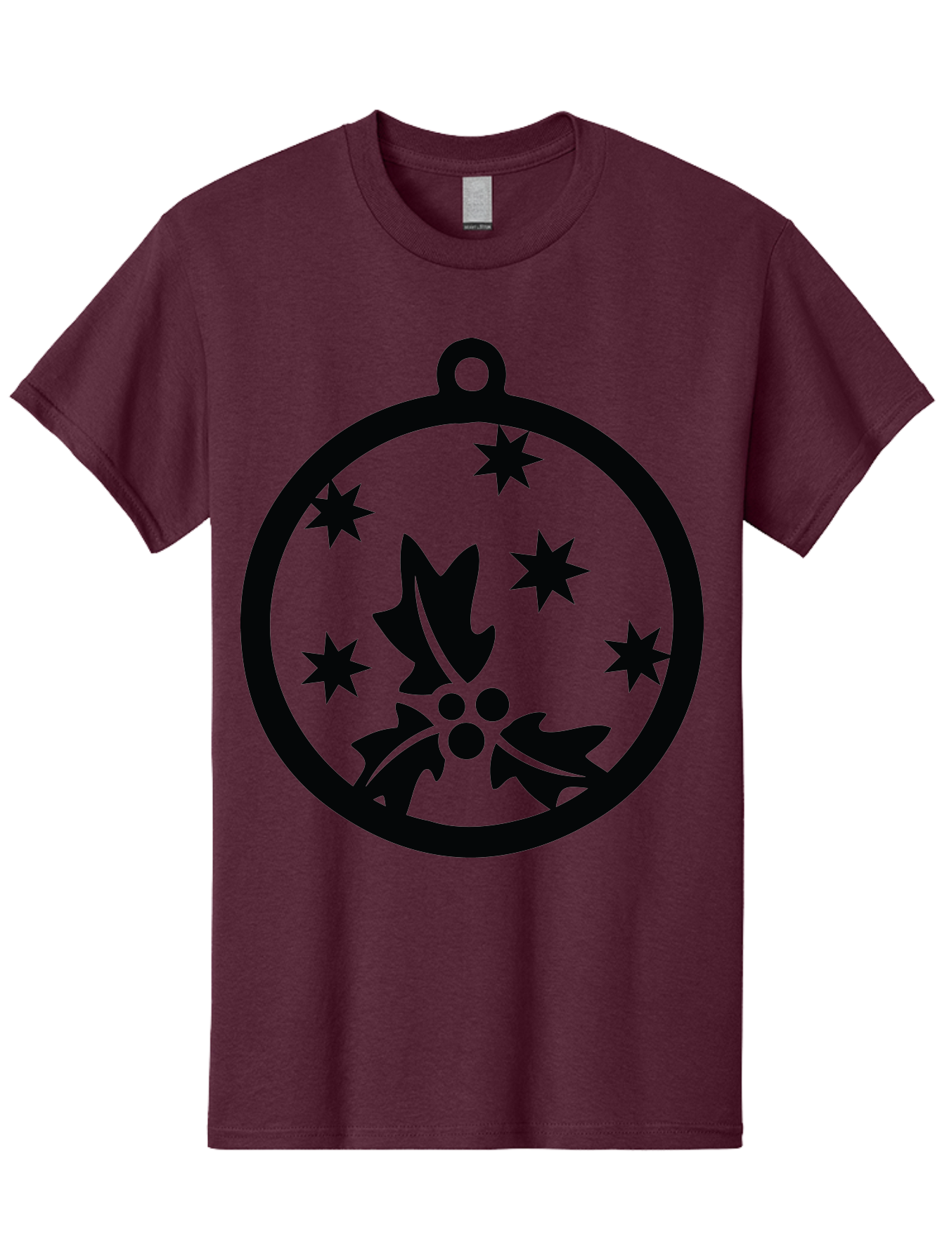 Christmas-Ornament Men'S Graphic Tee, 100% Cotton, Comfortable Casual Summer Wear, Machine Washable, Christmas Bauble, Holly Decoration, Festive Stars, Holiday Ornament, Seasonal Design, Winter Decor, Christmas Symbol Aac584 27
