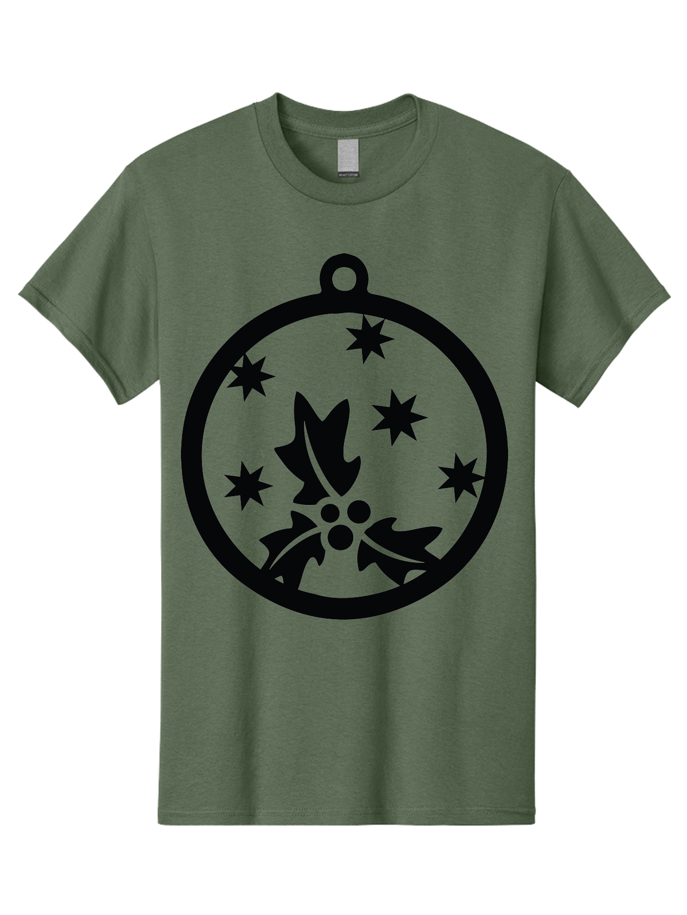 Christmas-Ornament Men'S Graphic Tee, 100% Cotton, Comfortable Casual Summer Wear, Machine Washable, Christmas Bauble, Holly Decoration, Festive Stars, Holiday Ornament, Seasonal Design, Winter Decor, Christmas Symbol Aac584 15