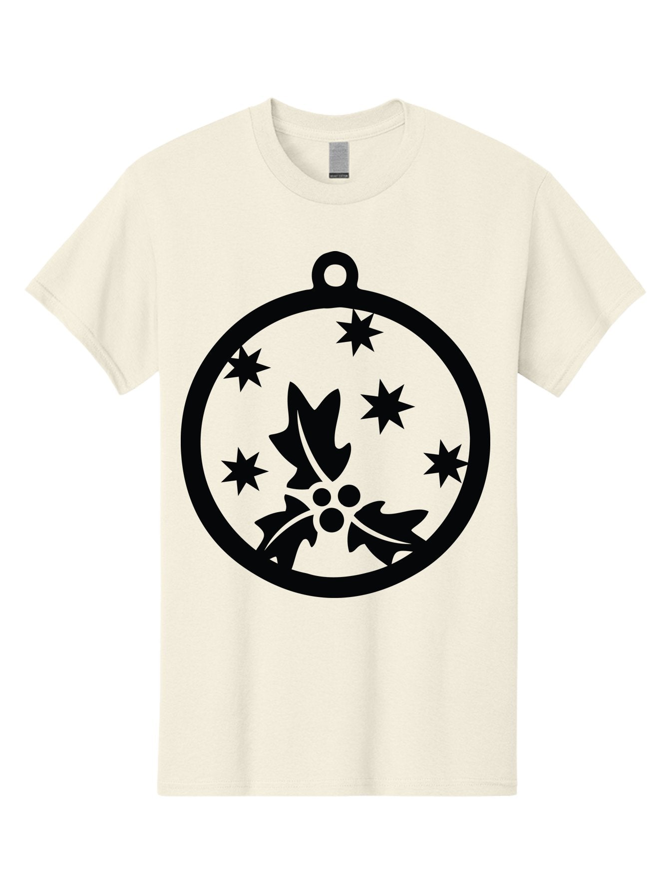 Christmas-Ornament Men'S Graphic Tee, 100% Cotton, Comfortable Casual Summer Wear, Machine Washable, Christmas Bauble, Holly Decoration, Festive Stars, Holiday Ornament, Seasonal Design, Winter Decor, Christmas Symbol Aac584 14