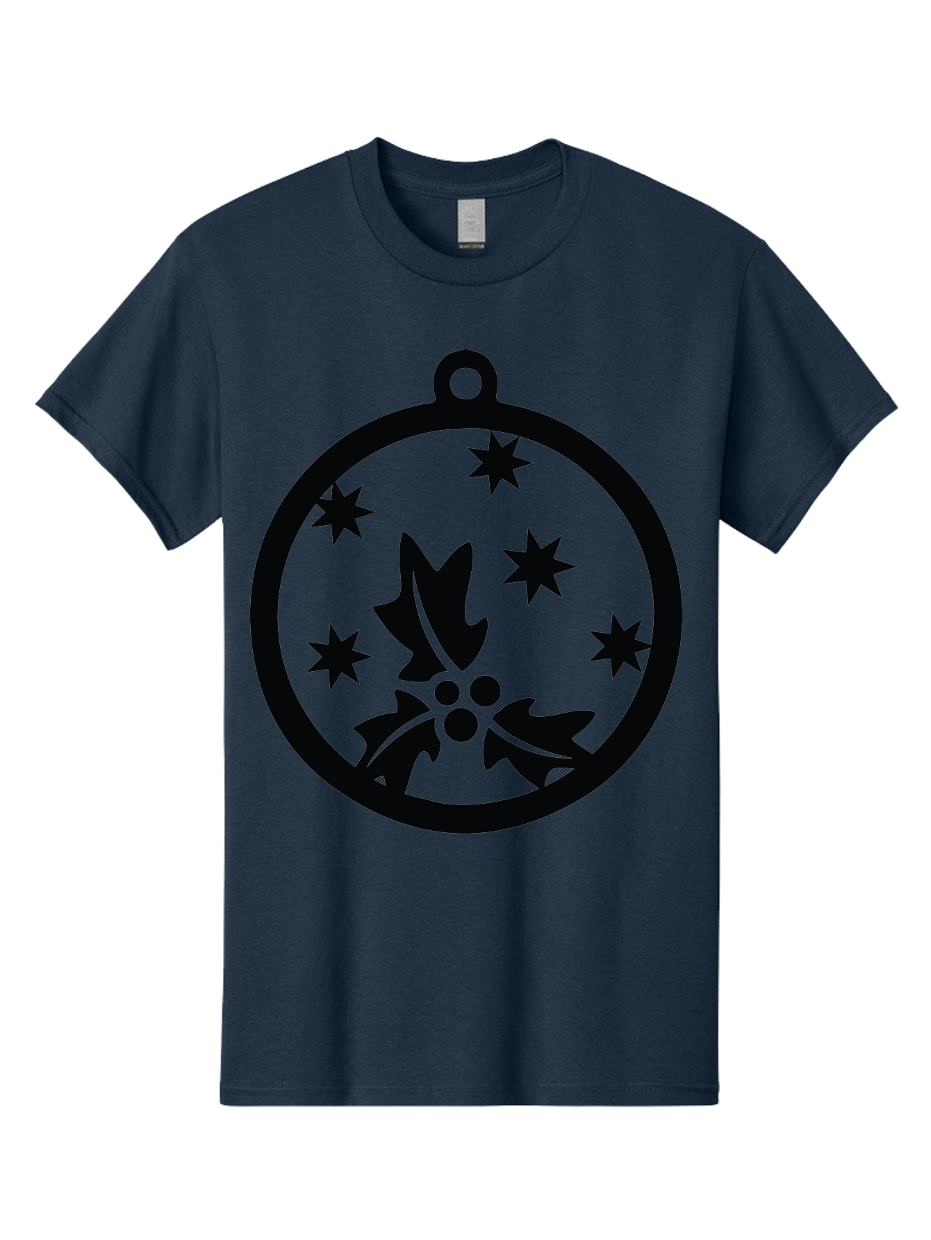 Christmas-Ornament Men'S Graphic Tee, 100% Cotton, Comfortable Casual Summer Wear, Machine Washable, Christmas Bauble, Holly Decoration, Festive Stars, Holiday Ornament, Seasonal Design, Winter Decor, Christmas Symbol Aac584 5