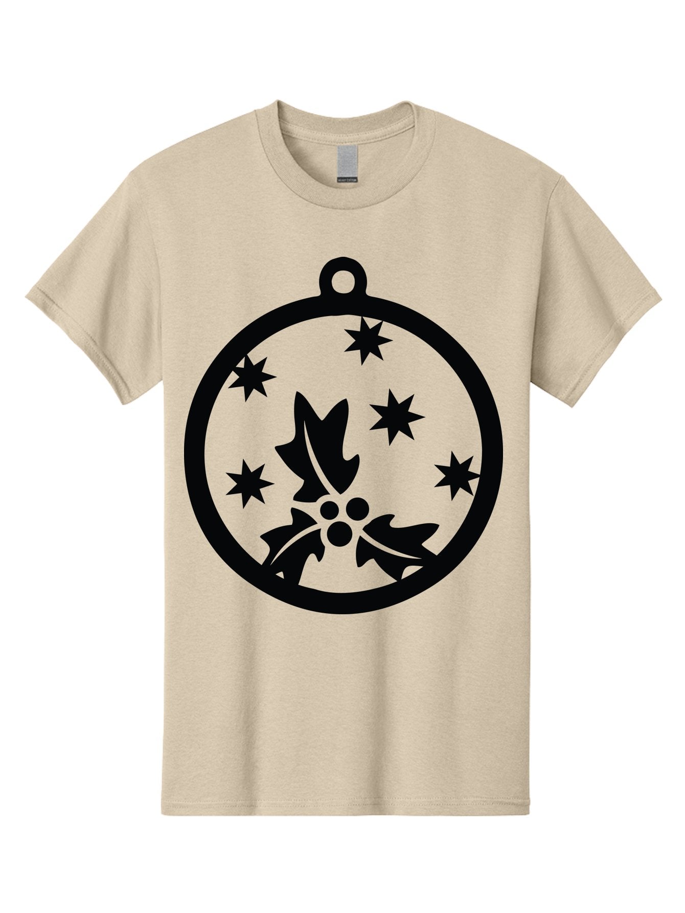 Christmas-Ornament Men'S Graphic Tee, 100% Cotton, Comfortable Casual Summer Wear, Machine Washable, Christmas Bauble, Holly Decoration, Festive Stars, Holiday Ornament, Seasonal Design, Winter Decor, Christmas Symbol Aac584 15