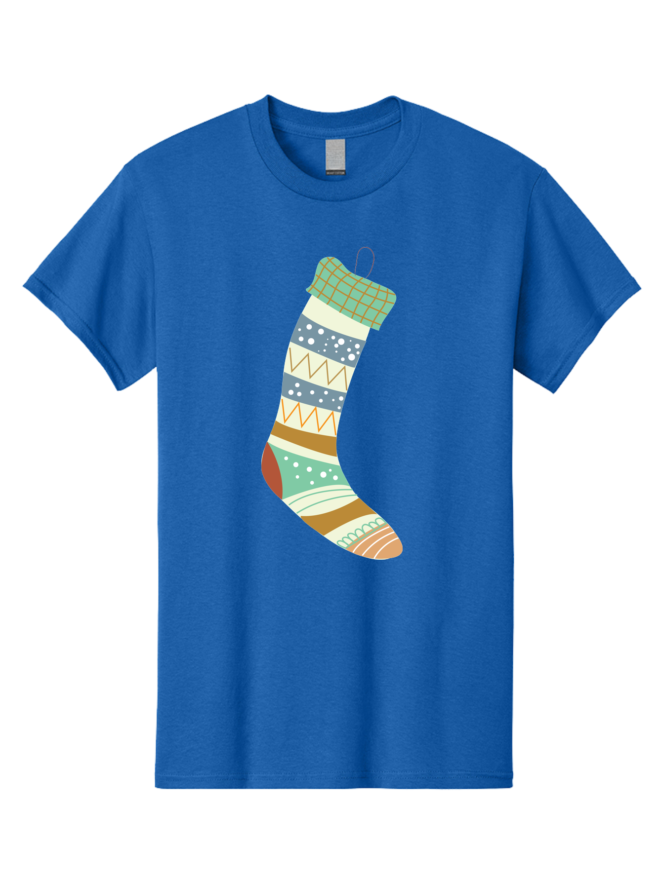 Christmas-Stocking Men'S Graphic Tee, 100% Cotton, Comfortable Casual Summer Wear, Machine Washable, Christmas Stocking, Holiday Decor, Festive Patterns, Stripes, Polka Dots, Chevron Design, Hanging Ornament, Seasonal Decoration, Aac587 27