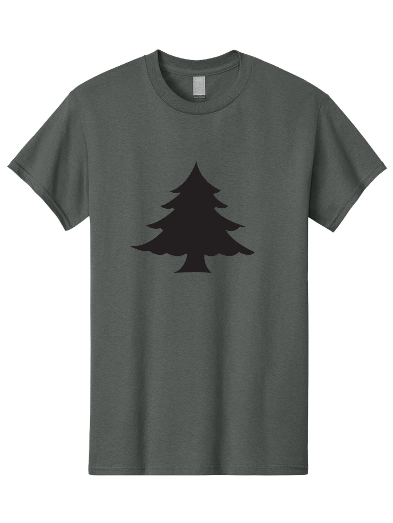 Christmas-Tree-2 Men'S Graphic Tee, 100% Cotton, Comfortable Casual Summer Wear, Machine Washable, Evergreen Tree, Pine Tree Silhouette, Simple Graphics, Minimalist Design, Nature Icon, Outdoor Symbol, Forest Representation, Tree Illustration Aac589 13