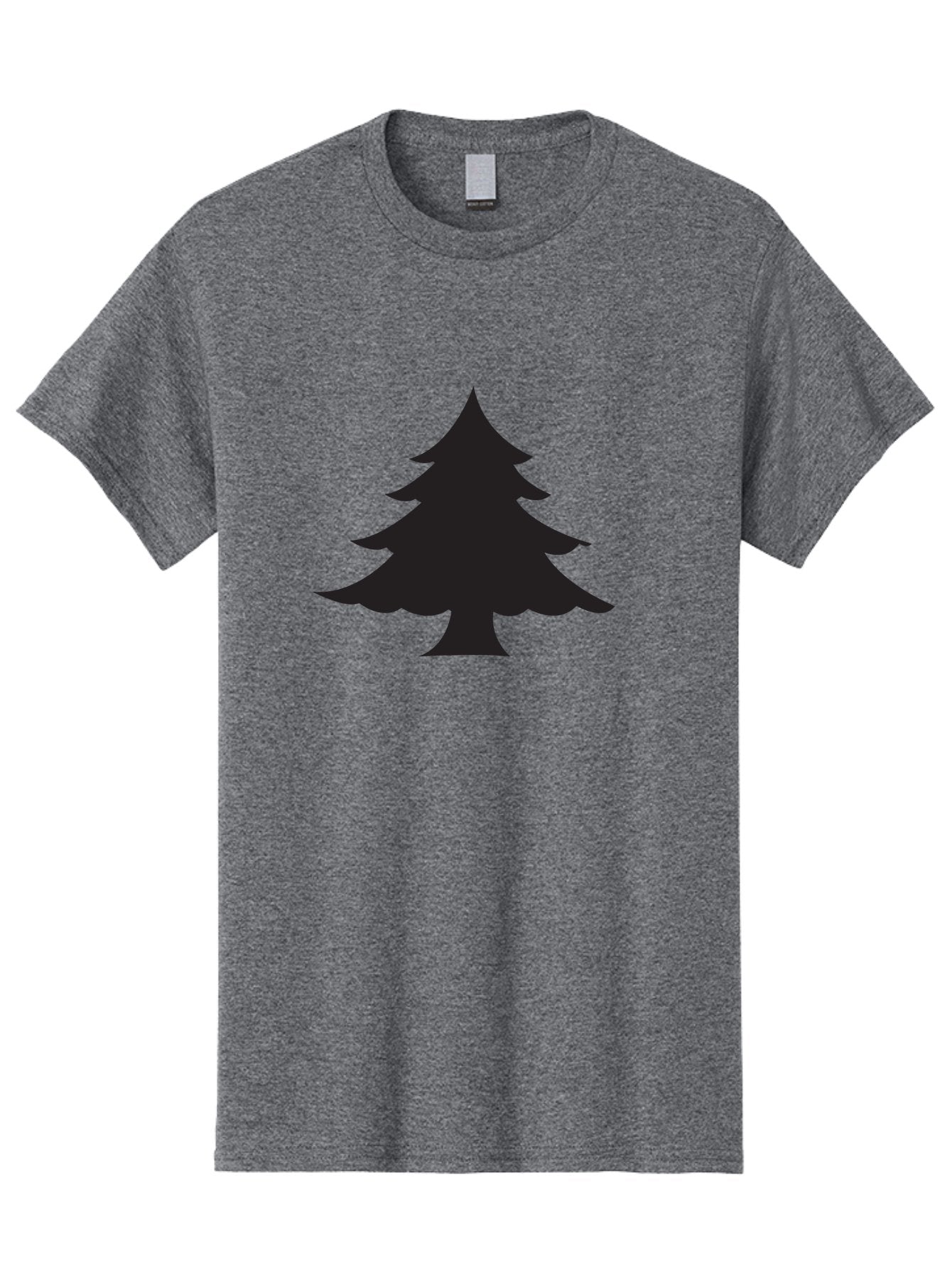Christmas-Tree-2 Men'S Graphic Tee, 100% Cotton, Comfortable Casual Summer Wear, Machine Washable, Evergreen Tree, Pine Tree Silhouette, Simple Graphics, Minimalist Design, Nature Icon, Outdoor Symbol, Forest Representation, Tree Illustration Aac589 12