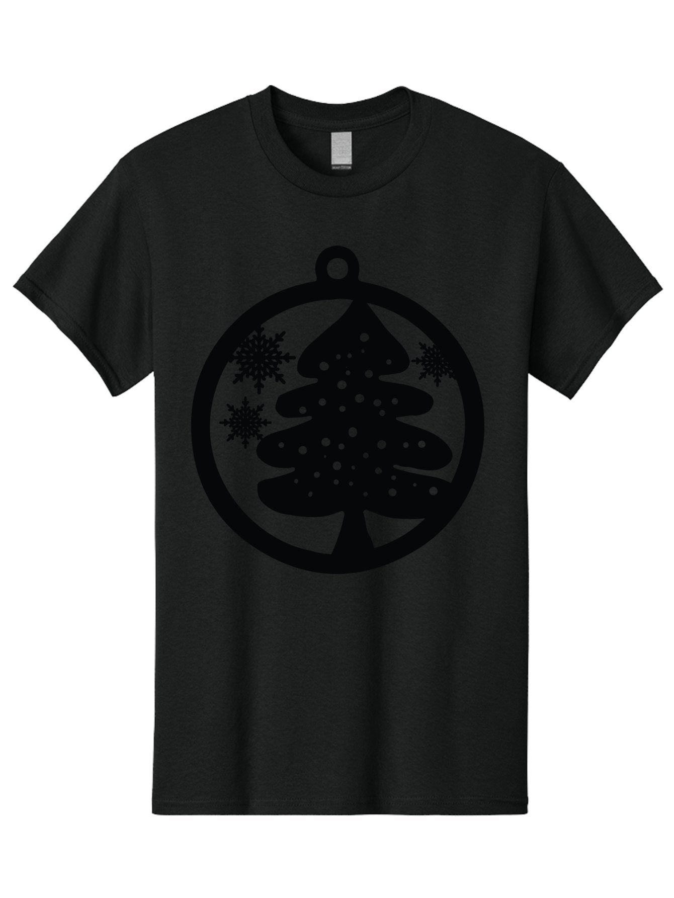 Christmas-Tree-Ornament Men'S Graphic Tee, 100% Cotton, Comfortable Casual Summer Wear, Machine Washable, Christmas Tree Silhouette, Snowflakes, Holiday Decoration, Festive Design, Winter Wonderland, Christmas Ornament, Bauble, Tree Bauble, Aac592 11