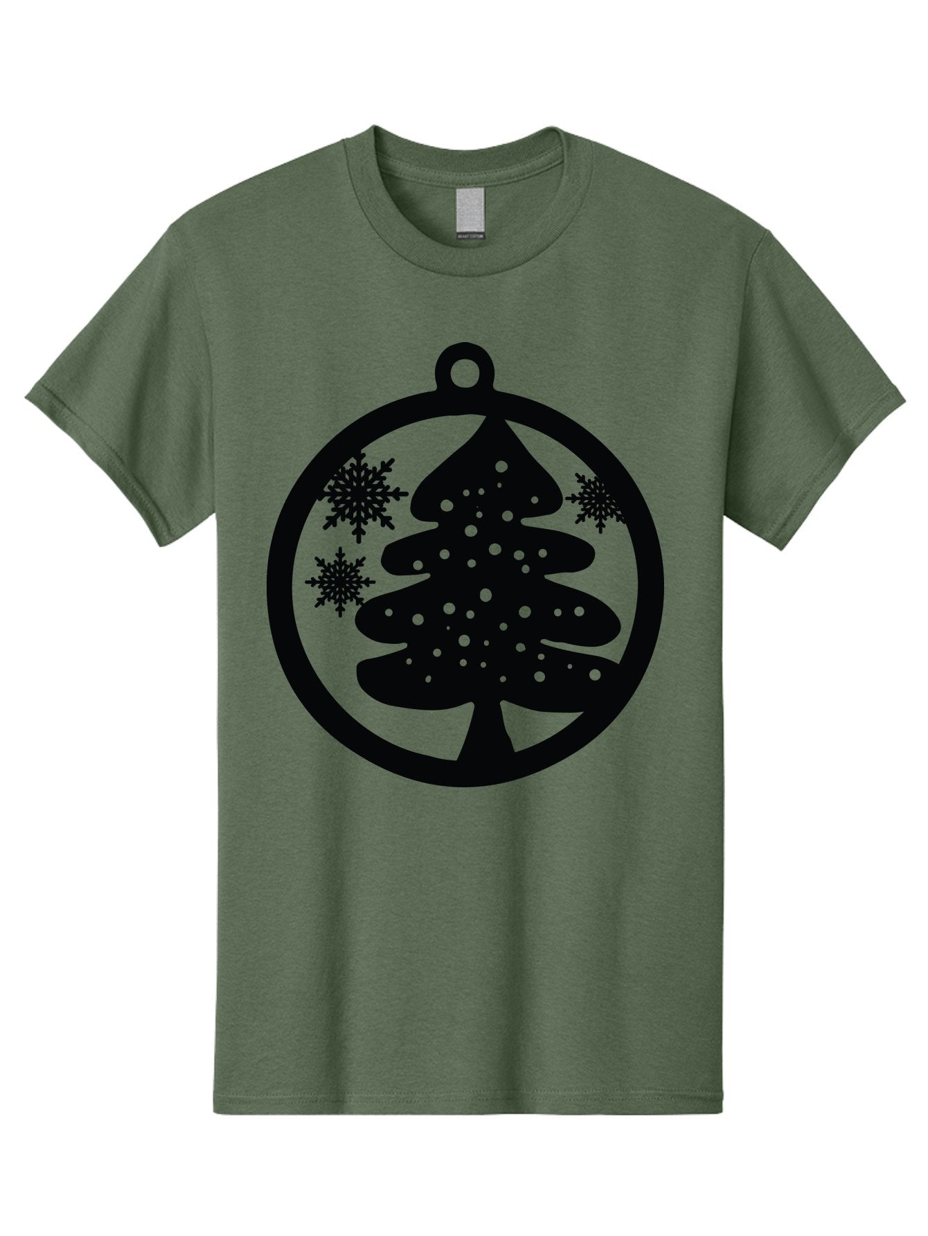 Christmas-Tree-Ornament Men'S Graphic Tee, 100% Cotton, Comfortable Casual Summer Wear, Machine Washable, Christmas Tree Silhouette, Snowflakes, Holiday Decoration, Festive Design, Winter Wonderland, Christmas Ornament, Bauble, Tree Bauble, Aac592 12
