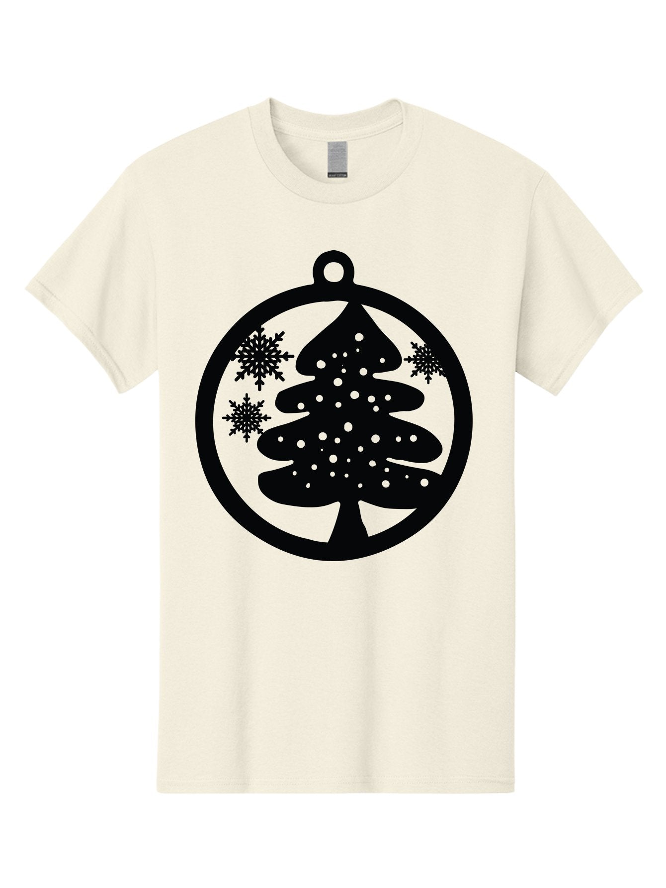 Christmas-Tree-Ornament Men'S Graphic Tee, 100% Cotton, Comfortable Casual Summer Wear, Machine Washable, Christmas Tree Silhouette, Snowflakes, Holiday Decoration, Festive Design, Winter Wonderland, Christmas Ornament, Bauble, Tree Bauble, Aac592 10
