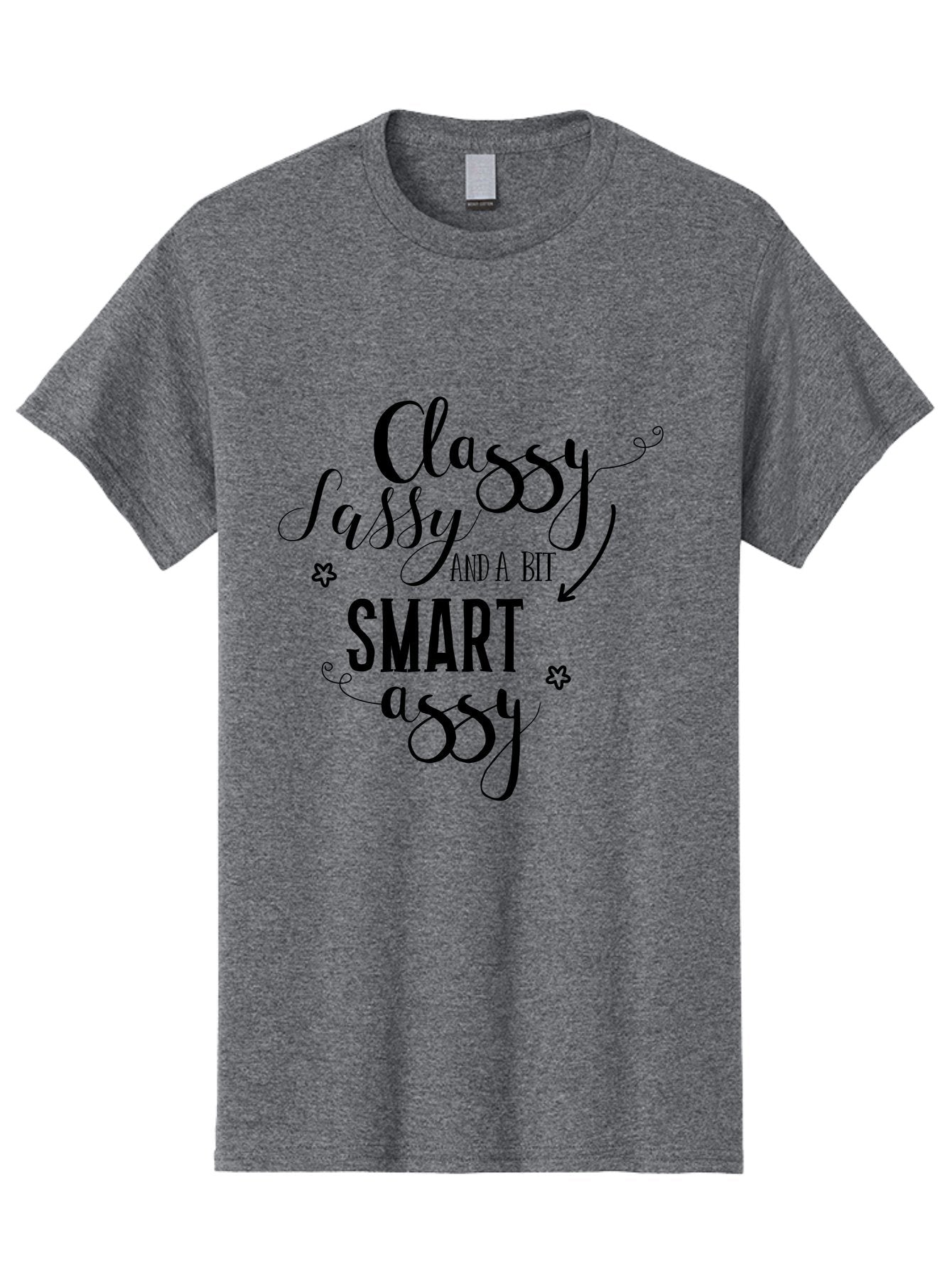 Classy-Sassy-And-A-Bit-Smart-Assy Men'S Graphic Tee, 100% Cotton, Comfortable Casual Summer Wear, Machine Washable, Classy Sassy, Smart Assy, Sassy Quotes, Funny Phrases, Sassy Sayings, Witty Humor, Trendy Typography, Inspirational Words Aac596 12