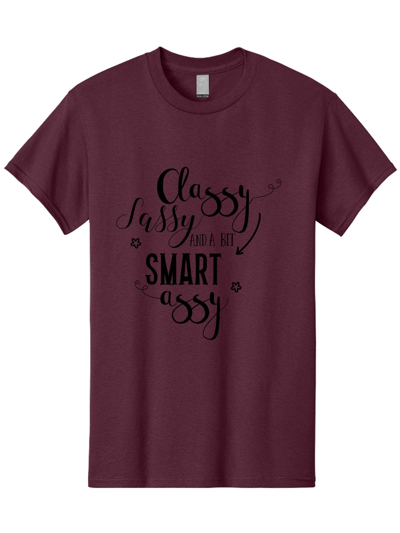 Classy-Sassy-And-A-Bit-Smart-Assy Men'S Graphic Tee, 100% Cotton, Comfortable Casual Summer Wear, Machine Washable, Classy Sassy, Smart Assy, Sassy Quotes, Funny Phrases, Sassy Sayings, Witty Humor, Trendy Typography, Inspirational Words Aac596 6