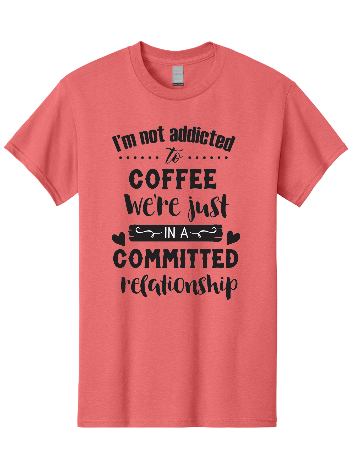 Coffee-Commitment Men'S Graphic Tee, 100% Cotton, Comfortable Casual Summer Wear, Machine Washable, Love For Coffee, Coffee Addiction, Committed Relationship, Coffee Humor, Funny Quote, Coffee Lover, Coffee Quote, Coffee Obsession, Aac599 29